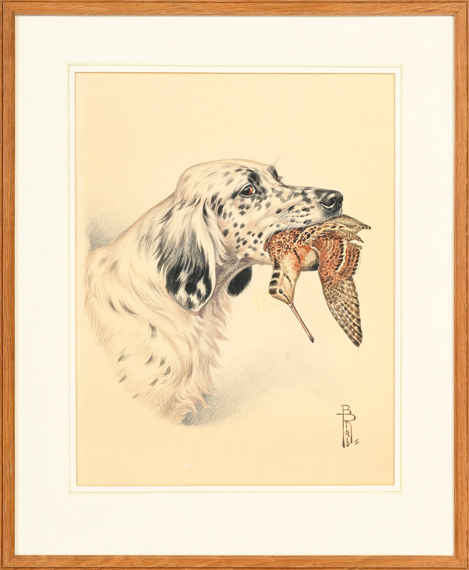 Boris Riab (1898-1975), Cocker au lapin de garenne et Setter à la bécasse des bois, paire  - 5