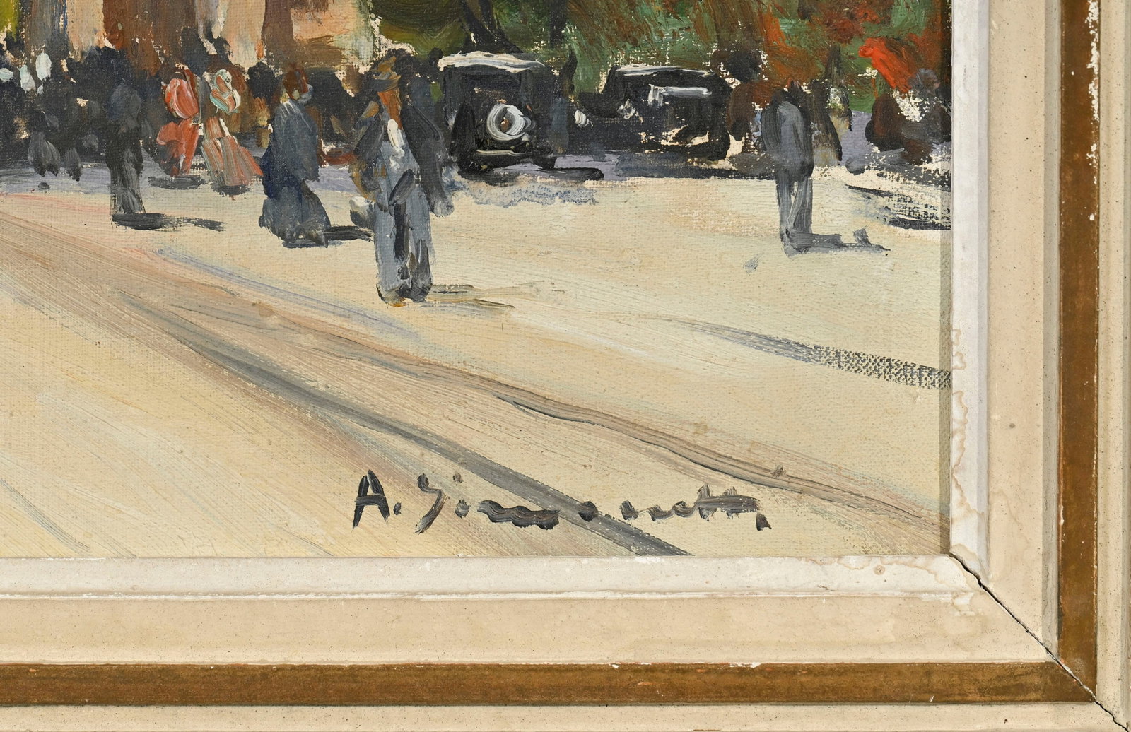 Attilio Simonetti (1843-1925), Porta Nuova à Bergame, huile sur toile, signée, 30x40 cm - 4