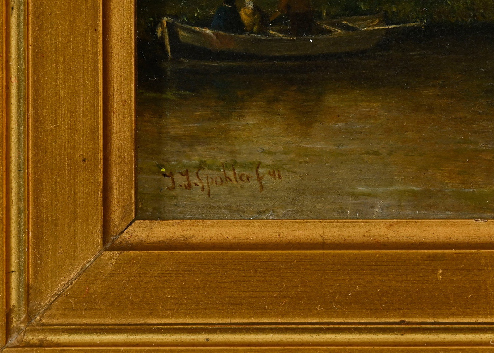 Jan Jacob Spohler (1811-1866), Paysages fluviaux, 1841, paire d'huiles sur panneaux, signées, u - 9