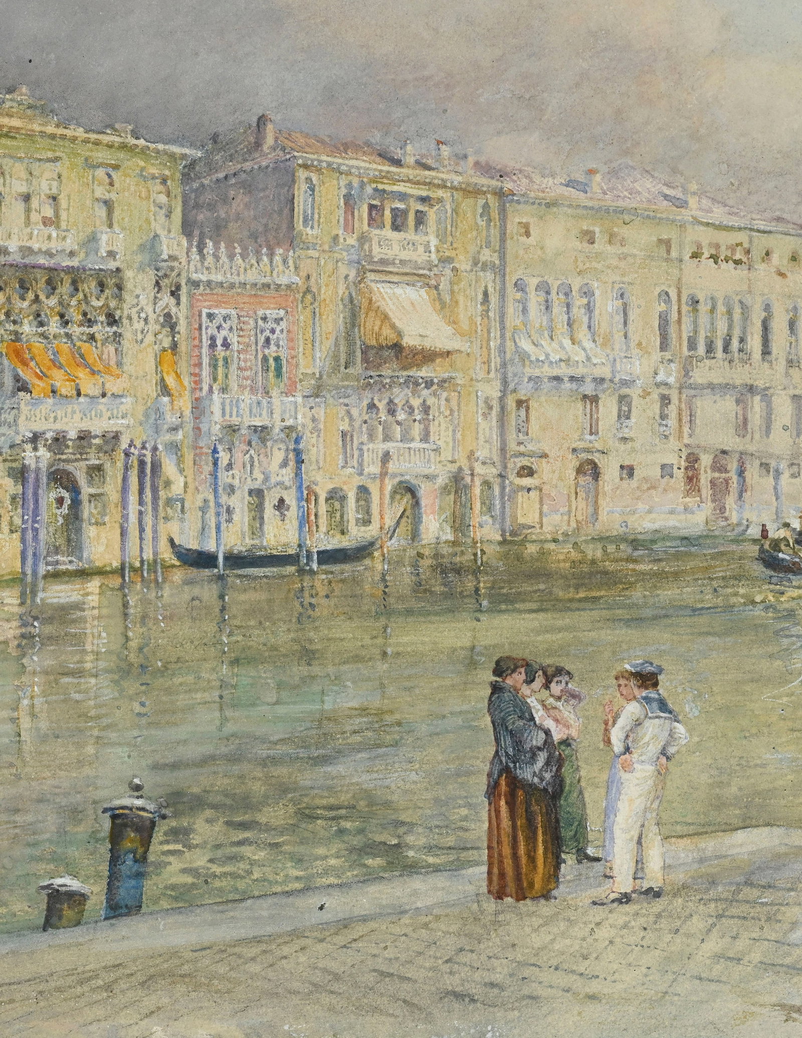 Carl Weiss (1860-1931), "Palazzo Corner Dei Cavalli", aquarelle et rehauts de gouache sur papier, si - 3