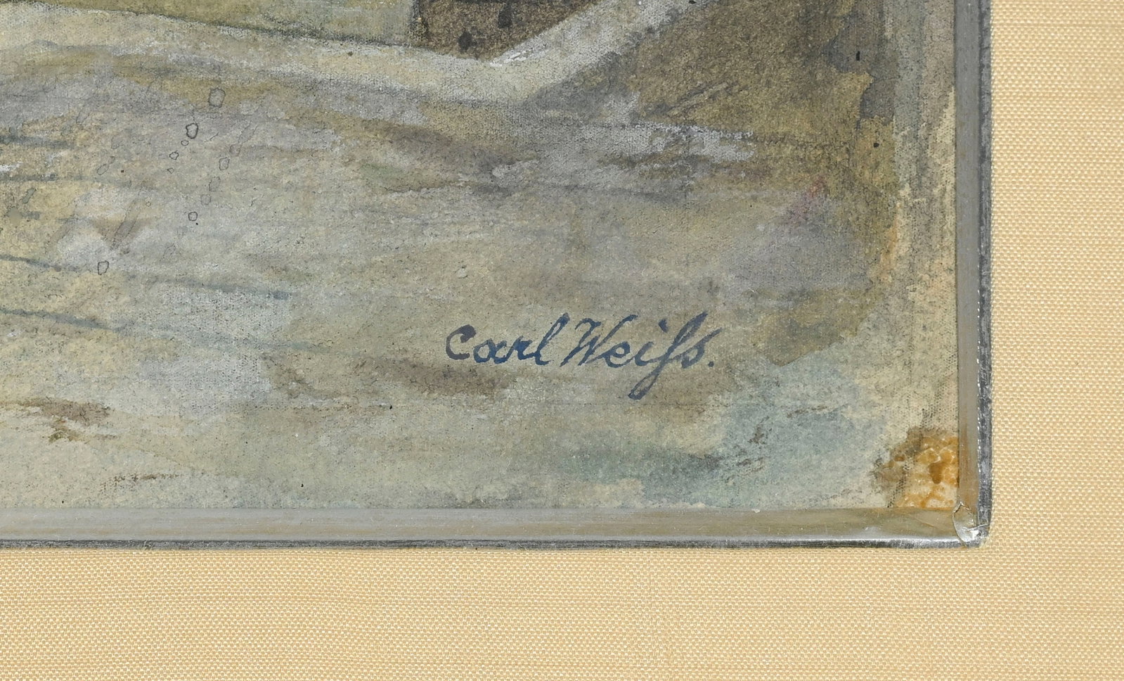 Carl Weiss (1860-1931), "Palazzo Corner Dei Cavalli", aquarelle et rehauts de gouache sur papier, si - 4