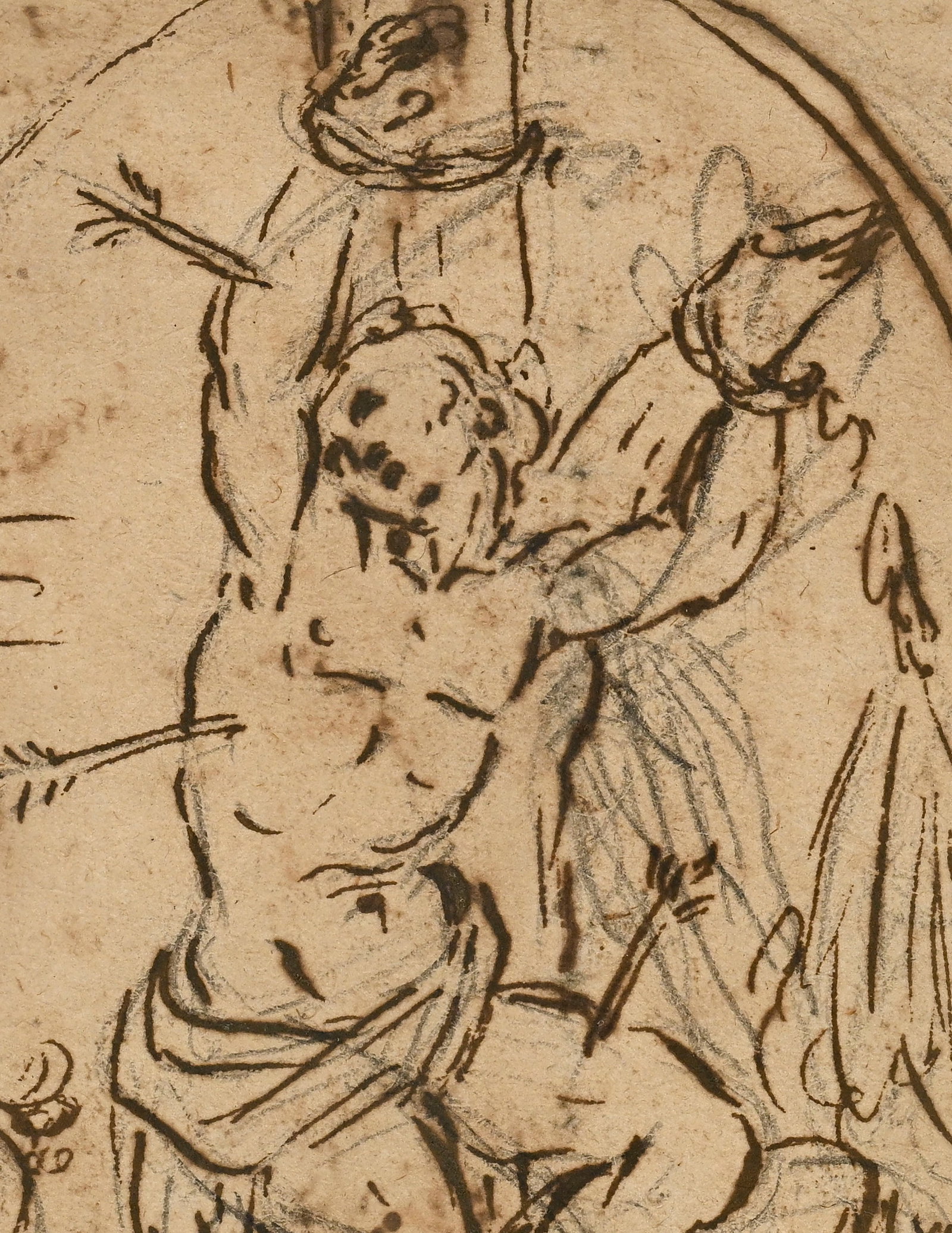 Ecole italienne du XVIIIe s., Saints martyrs, paire d'encres, plumes et mines de plomb sur papier da - 5
