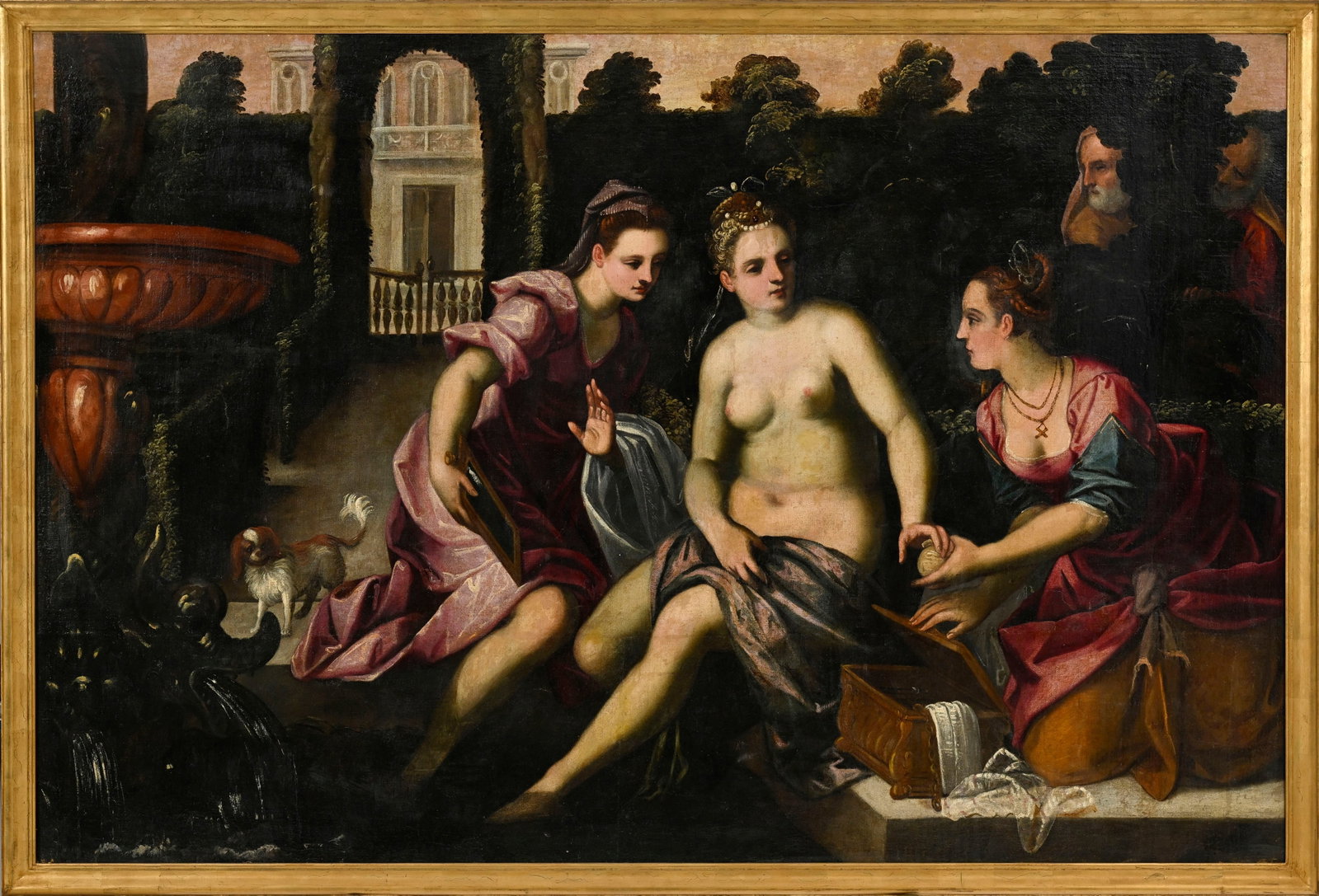 Alessandro Maganza (1556-c.1632), attribué à, Suzanne et les vieillards, huile sur toile,  - 2