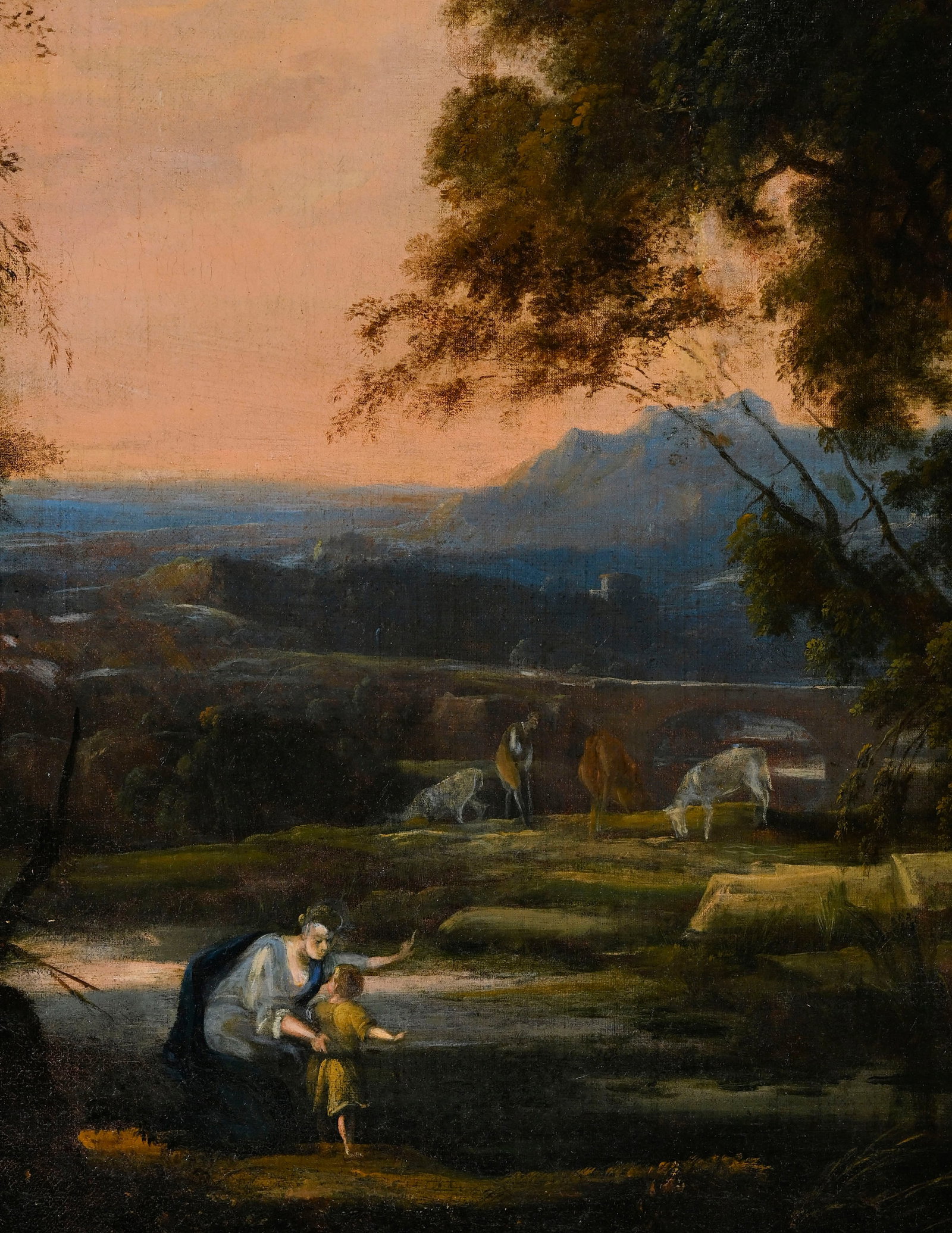 Pierre Antoine Patel (1648-1707), "Landscape and figure", 1700, huile sur toile, signée et dat& - 3