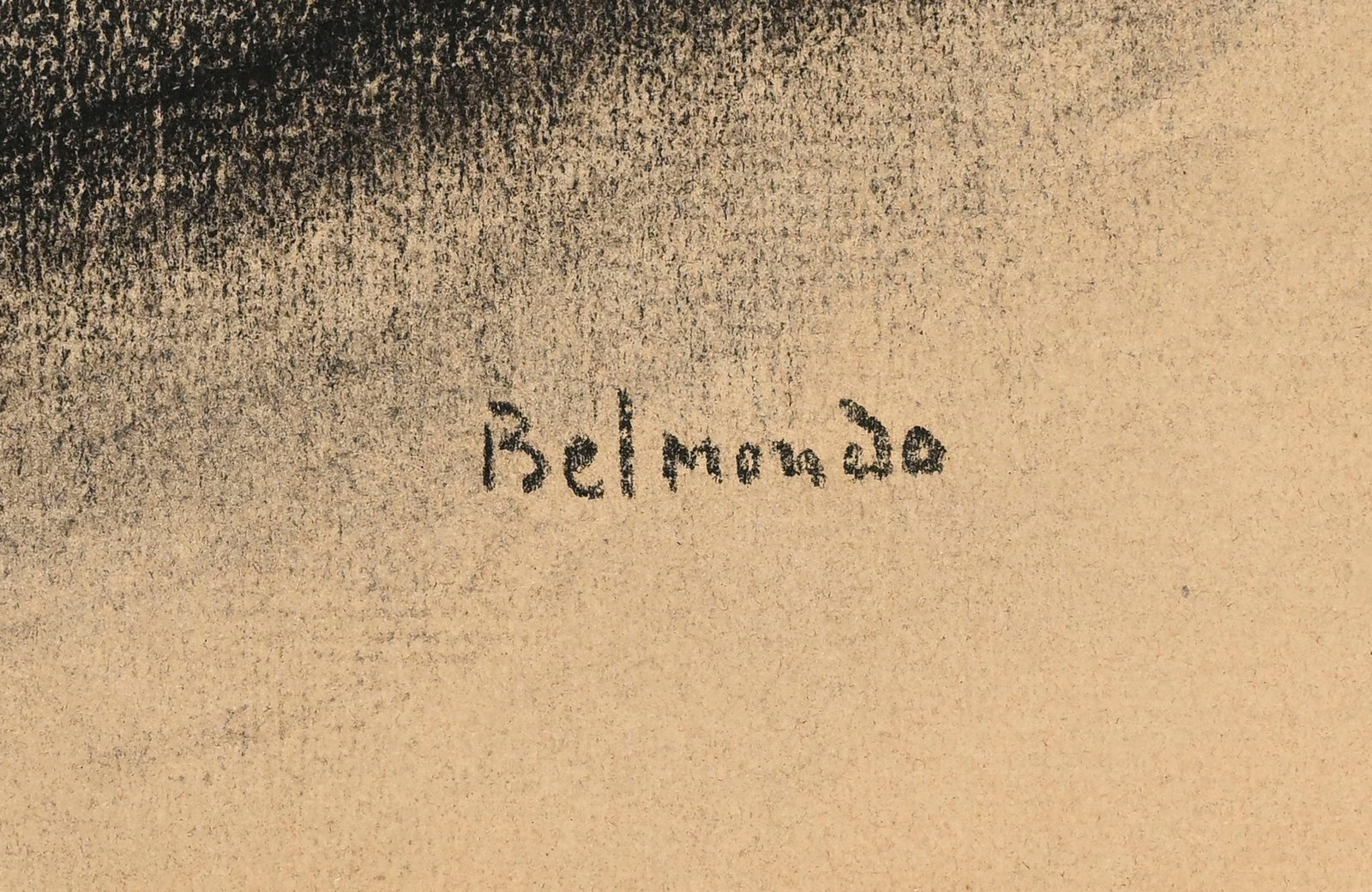 Paul Belmondo (1898-1982), Nu de profil, fusain sur papier, signé, 37x29,5 cm - 4