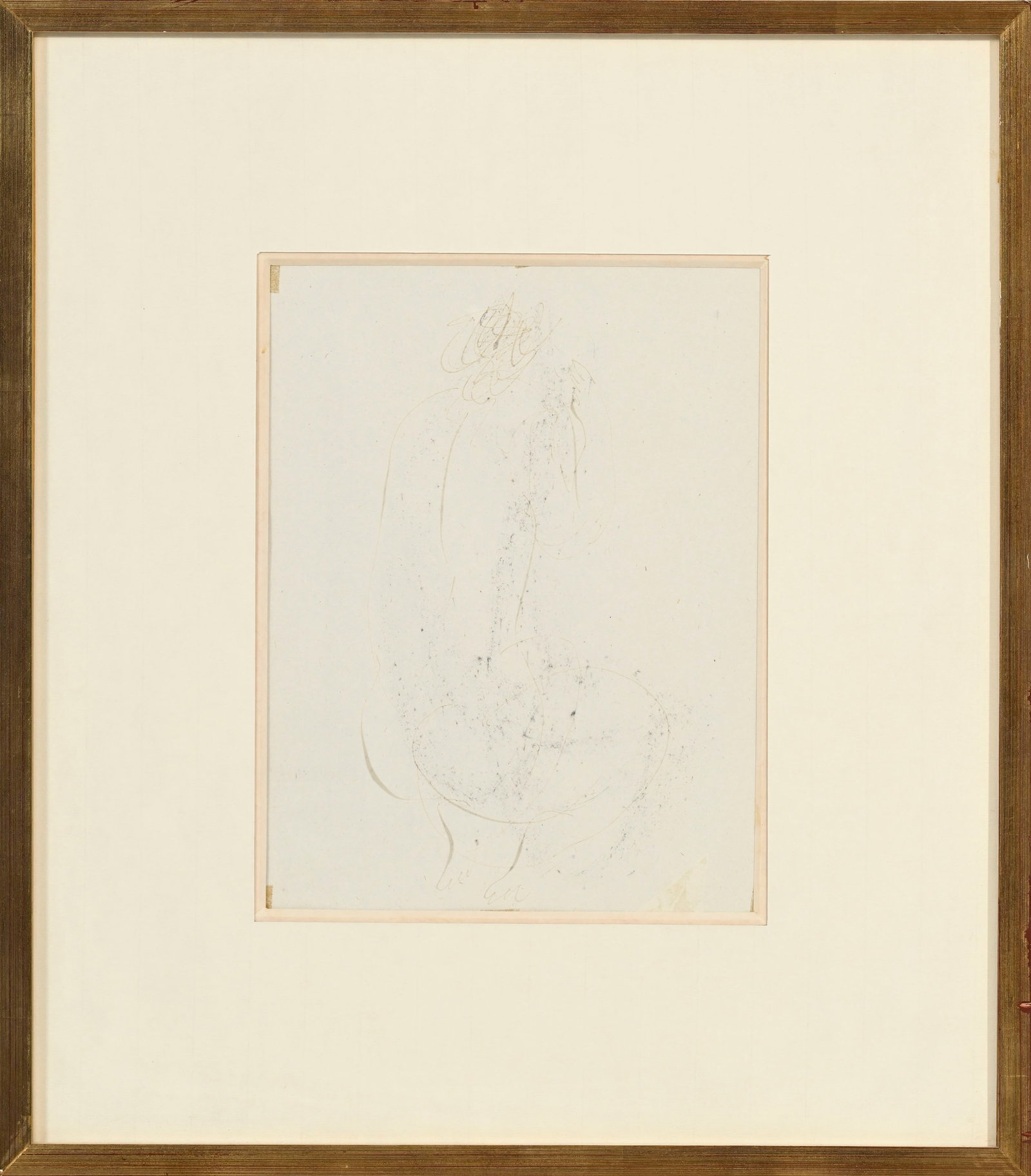 Jean Fautrier (1898-1964), Nu, encre et pastel sur papier, 31x23,5 cm (à vue) Attestation ph - 2