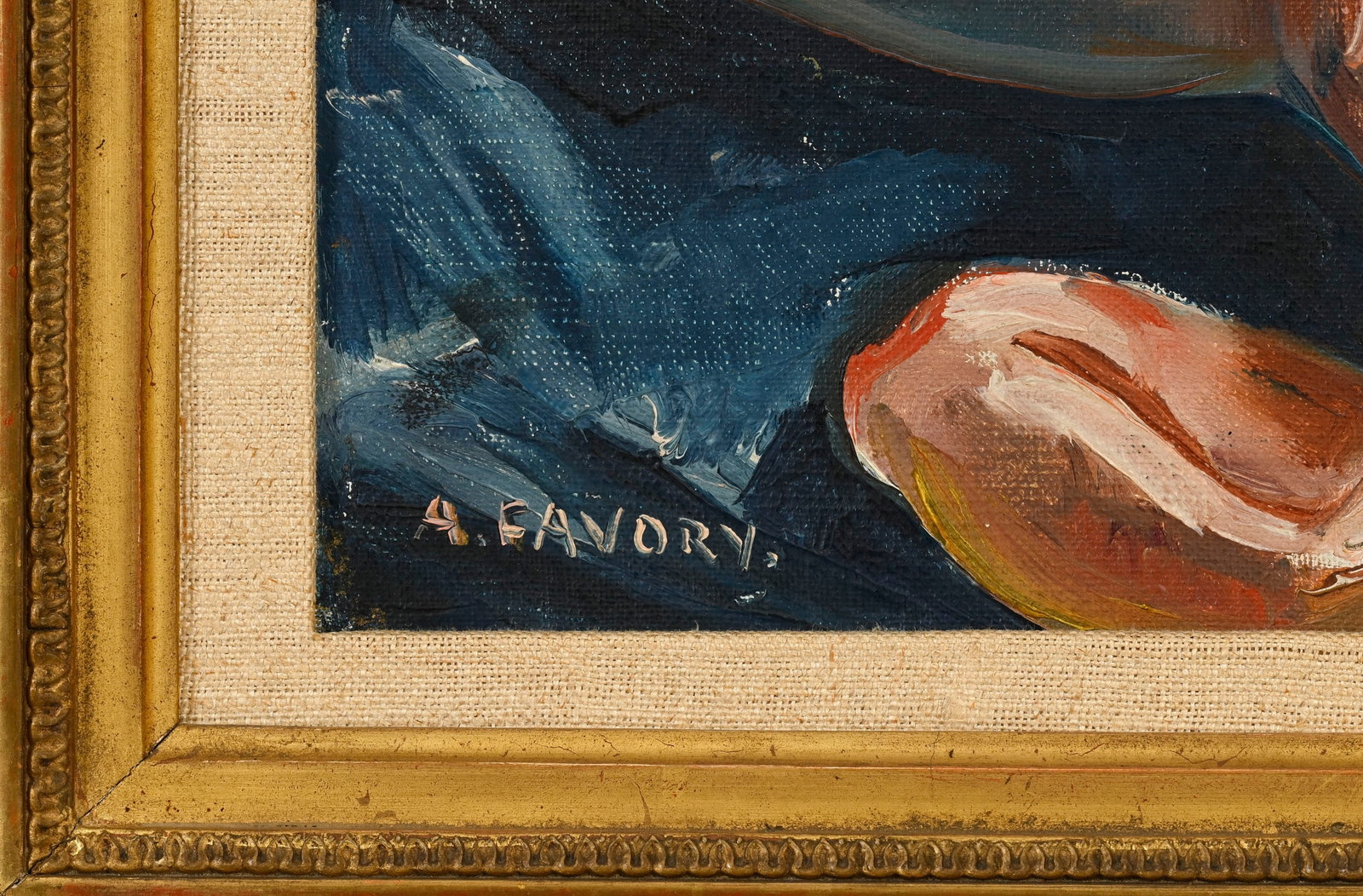 André Favory (1888-1937), Nu allongé, huile sur toile, signée, 22,5x27,5 cm - 4