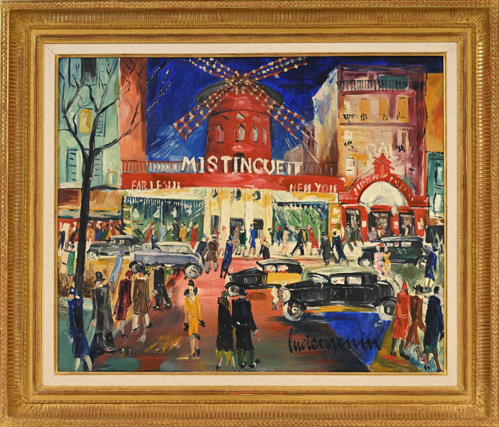 Lucien Genin (1894-1953), "Le Moulin Rouge", huile sur toile, signée, 60x73 cm Provenance:  - 2