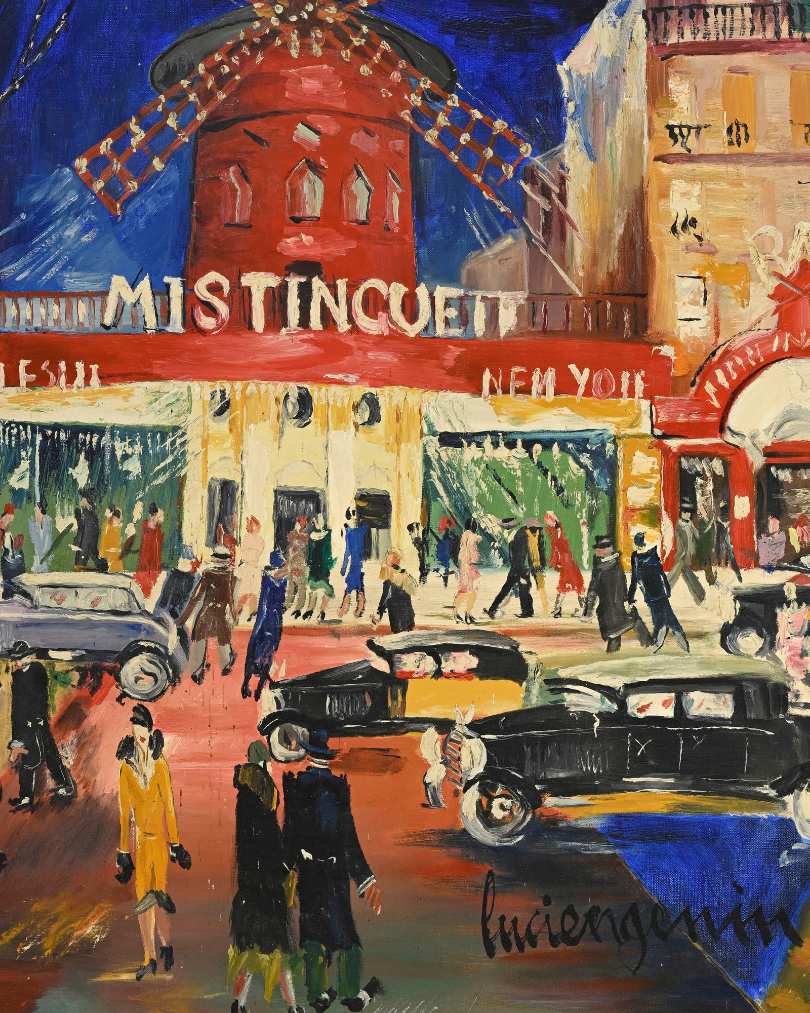 Lucien Genin (1894-1953), "Le Moulin Rouge", huile sur toile, signée, 60x73 cm Provenance:  - 3