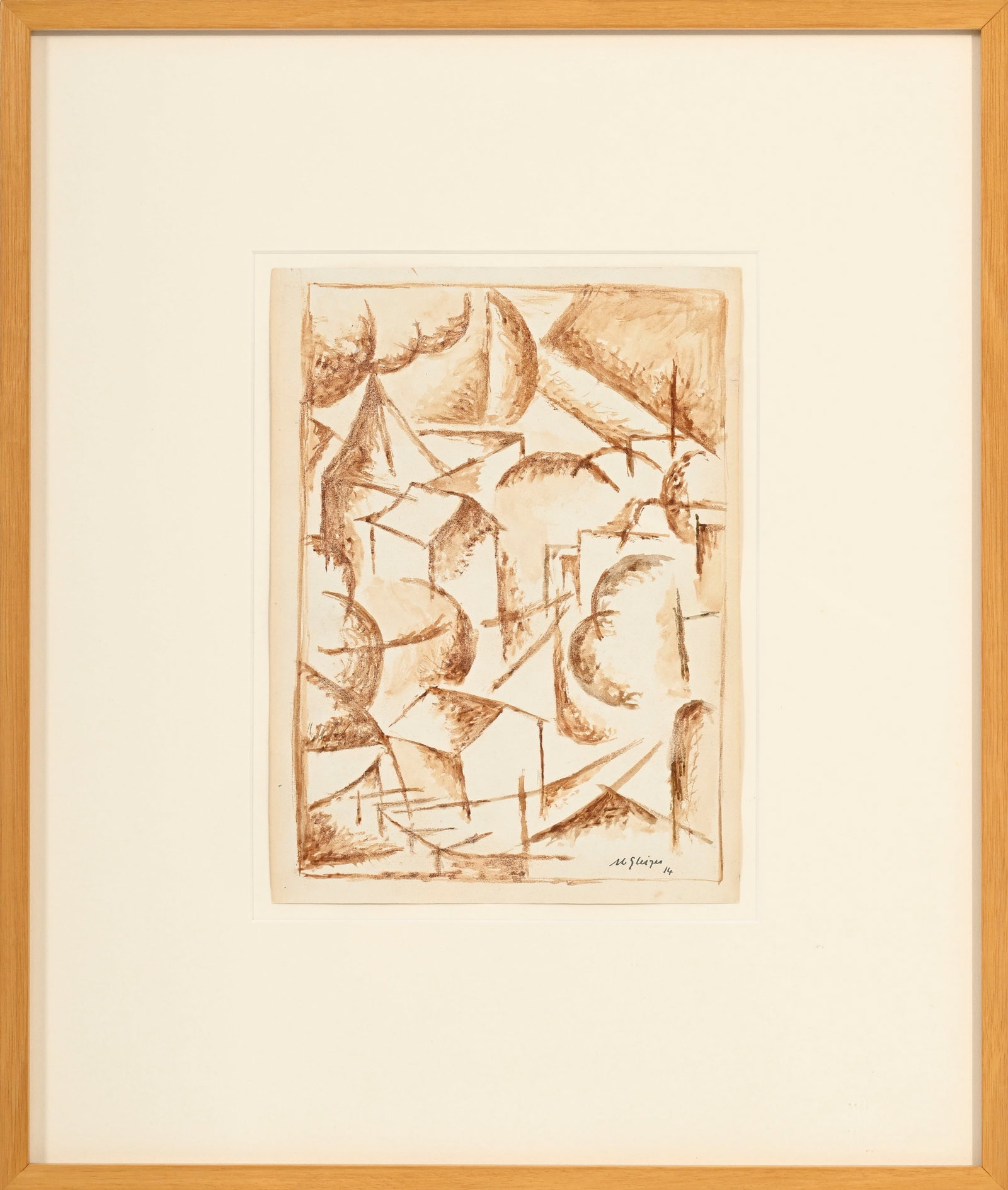 Albert Gleizes (1881-1953), Paysage cubiste, 1914, encre et lavis sur papier, signée et dat - 2