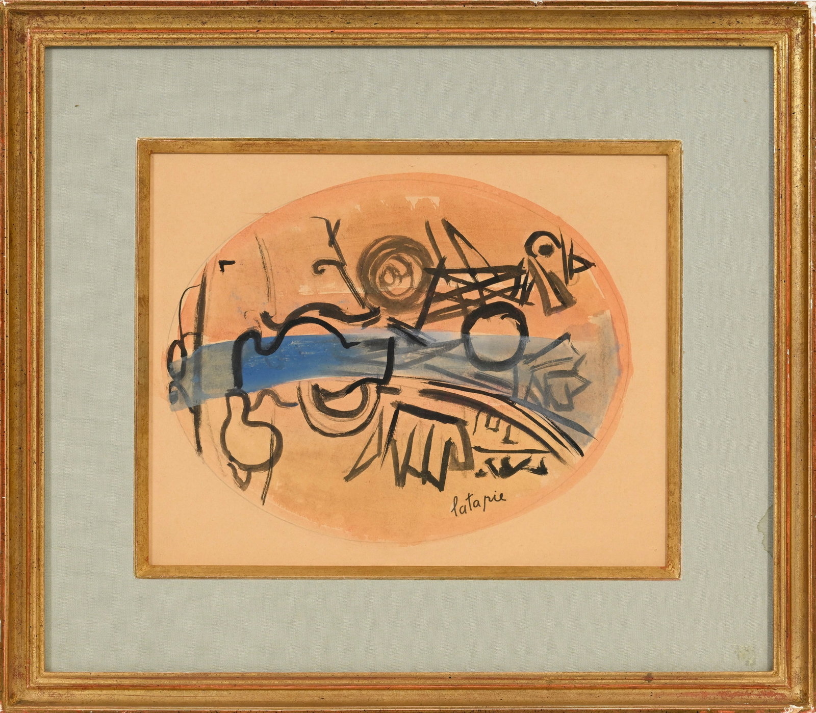 Louis Latapie (1891-1972), Composition, encre et aquarelle sur papier, signée, 25x32 cm (à - 2