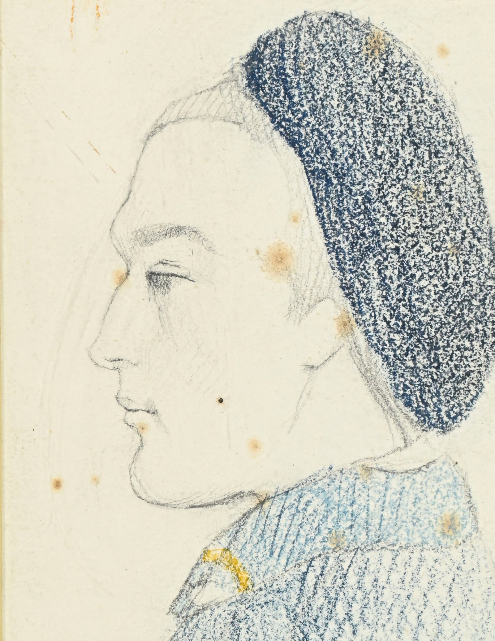 Marie Laurencin (1883-1956), Portrait de femme, 1940, crayon de graphite et crayon de couleur sur pa - 3
