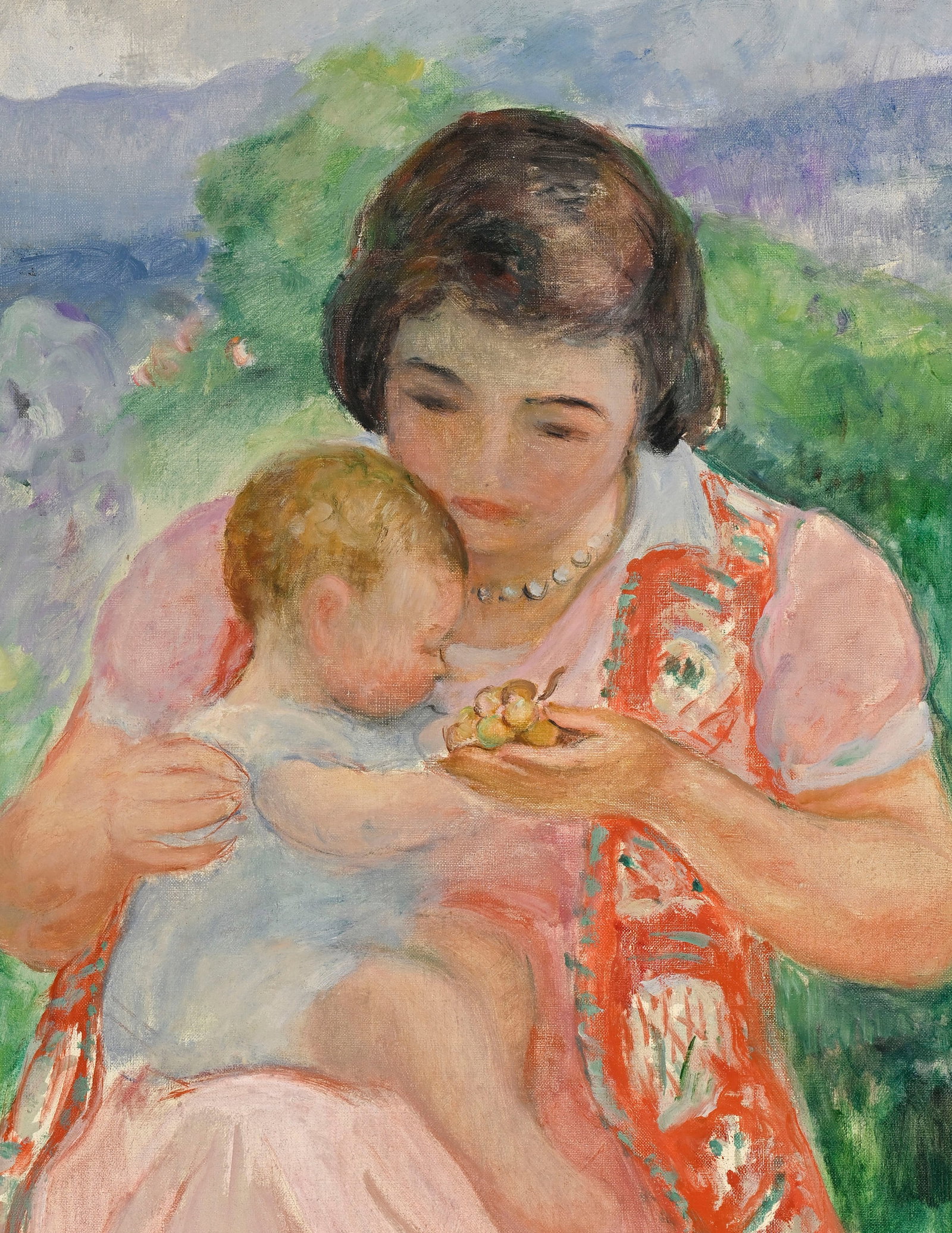 Henri Lebasque (1865-1937), attribué à, Mère et enfant dans un paysage, c.1927-1928,  - 3