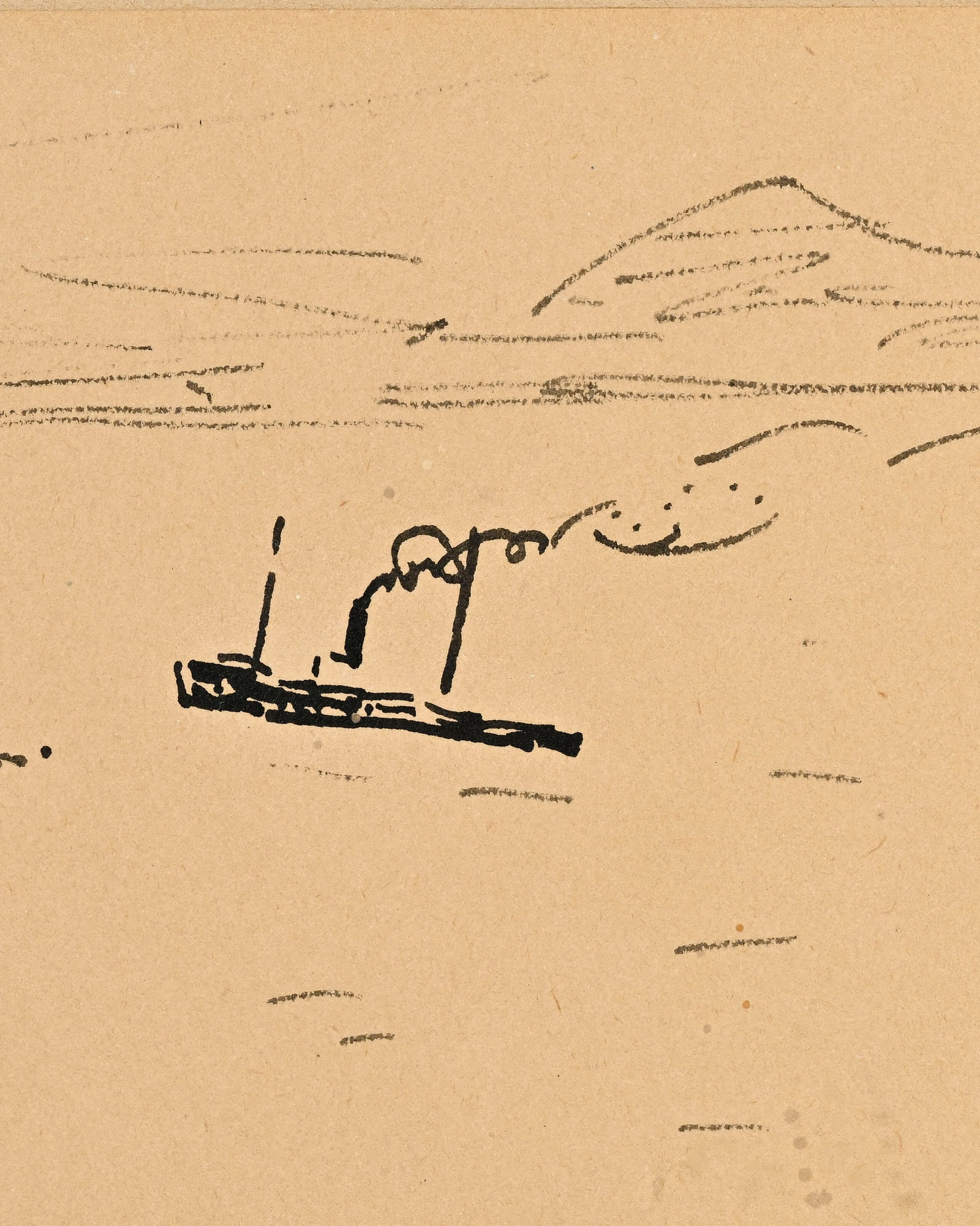 Albert Marquet (1875-1947), Bateaux dans la rade, feutre sur papier, signé, 9x14,5 cm Prov - 3