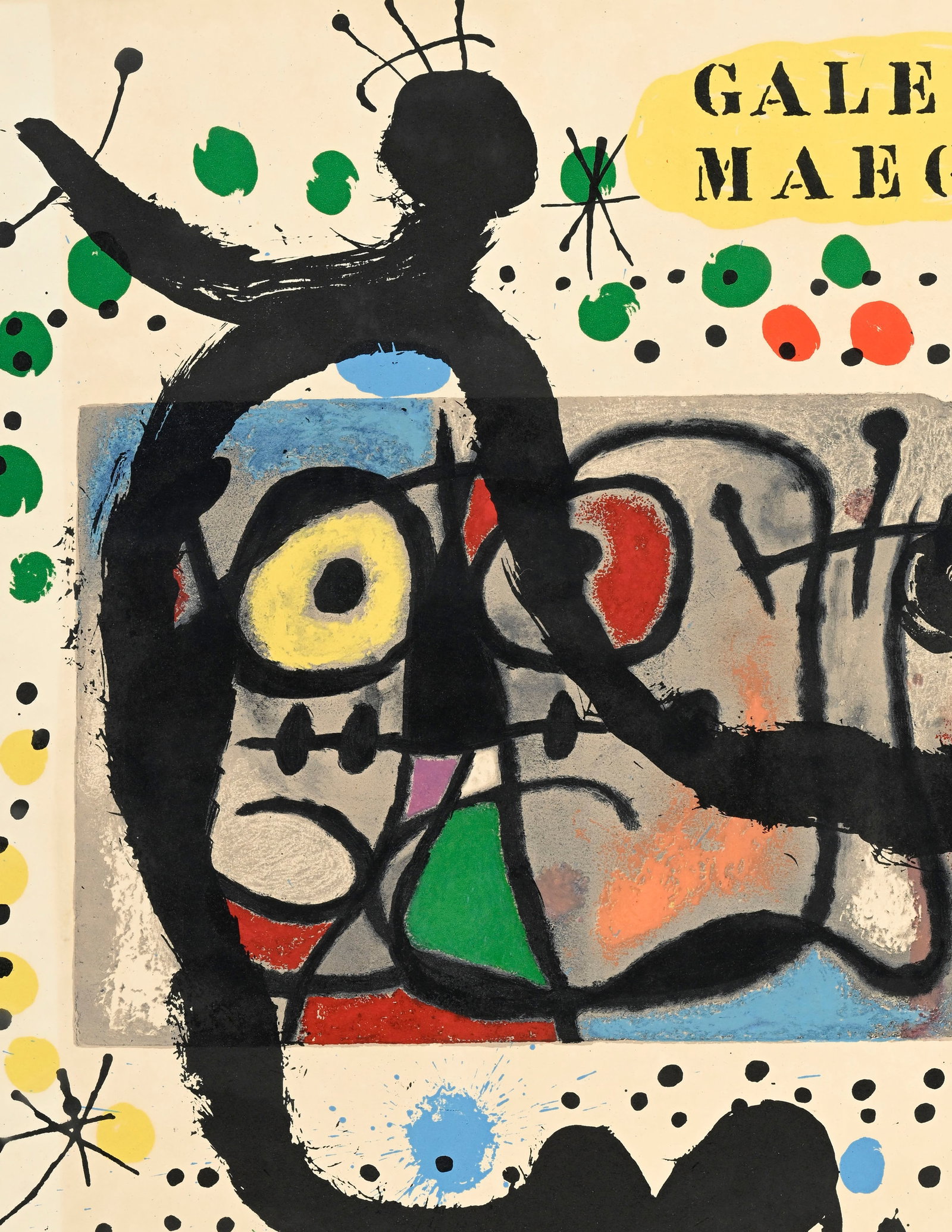 Joan Miró (1893-1983), d'après, "Cartons", Ed. Maeght, 1965, affiche en couleurs, 69,5x49  - 3
