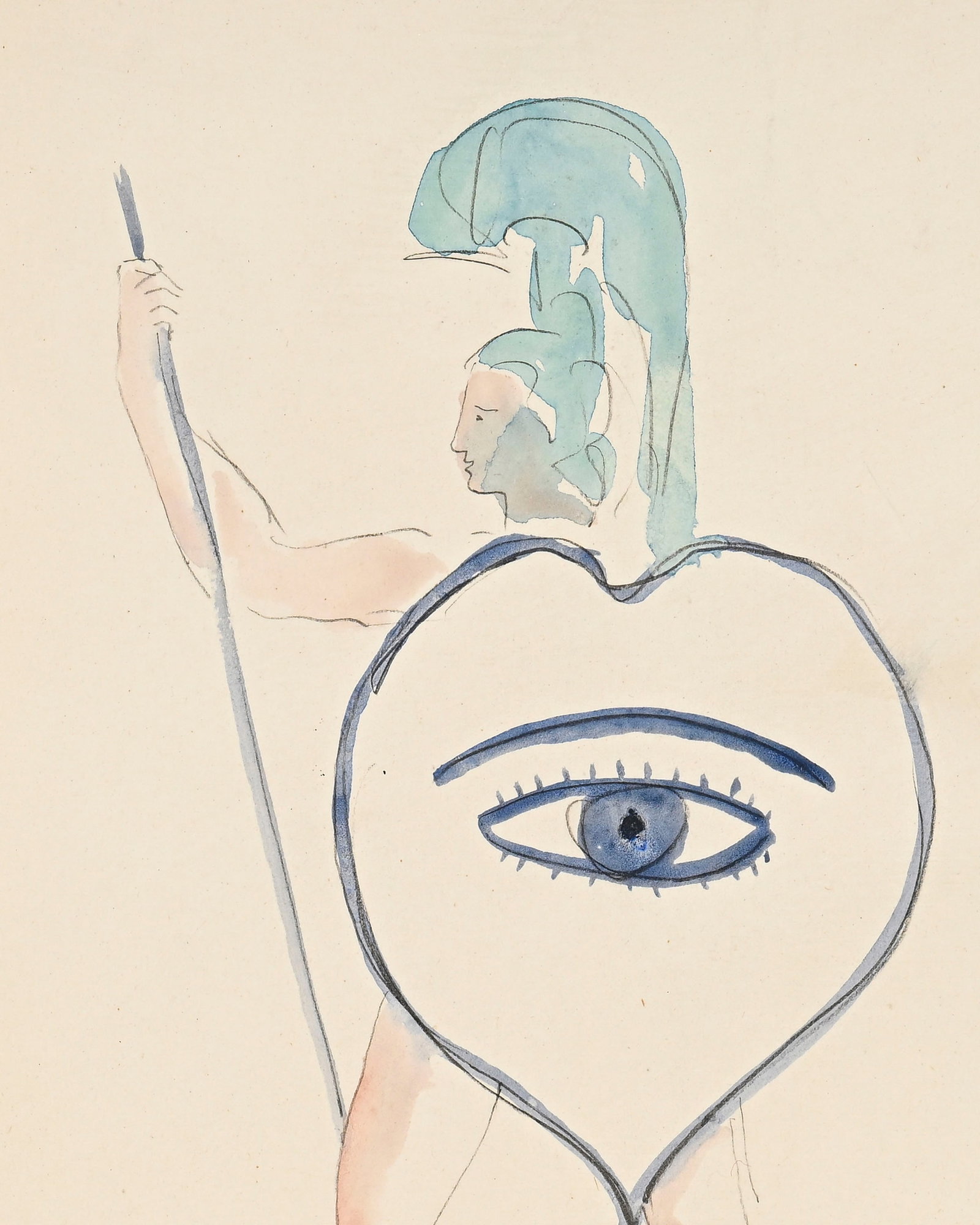 Francis Picabia (1879-1953), "Costume pour un guerrier", aquarelle et crayon de graphite sur papier, - 3