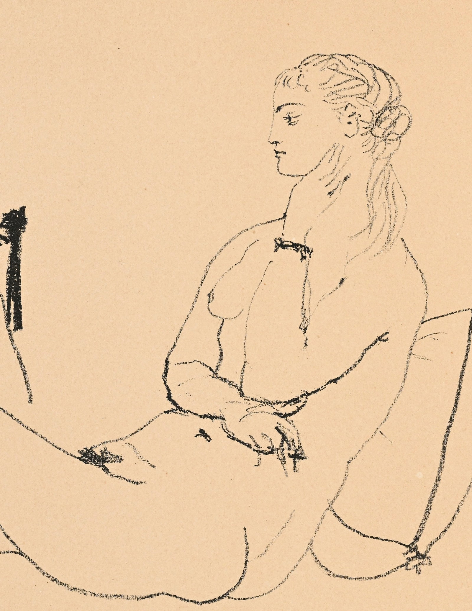 Pablo Picasso (1881-1973), "Le modèle étendu", lithographie, signée et datée "11 - 3
