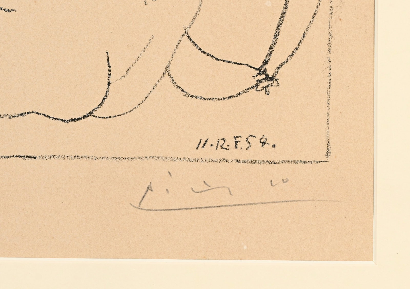 Pablo Picasso (1881-1973), "Le modèle étendu", lithographie, signée et datée "11 - 5