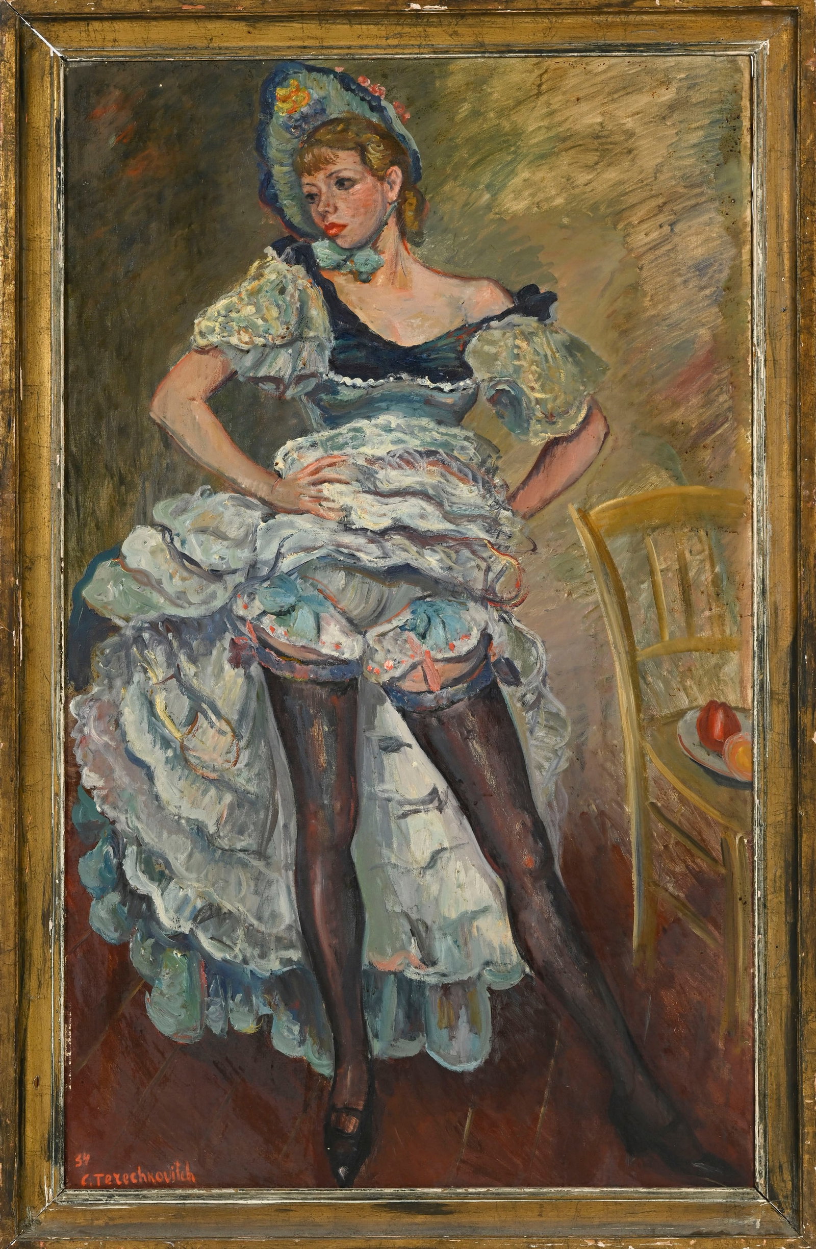 Constantin Andréevitch Terechkovitch (1902-1978), "Danseuse de cancan", 1934, huile sur toile,  - 2