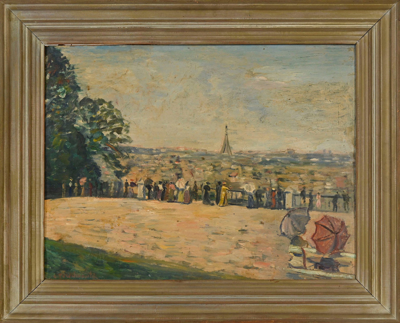 Constantin Andréevitch Terechkovitch (1902-1978), Vue de Paris, huile sur panneau, signée, - 2