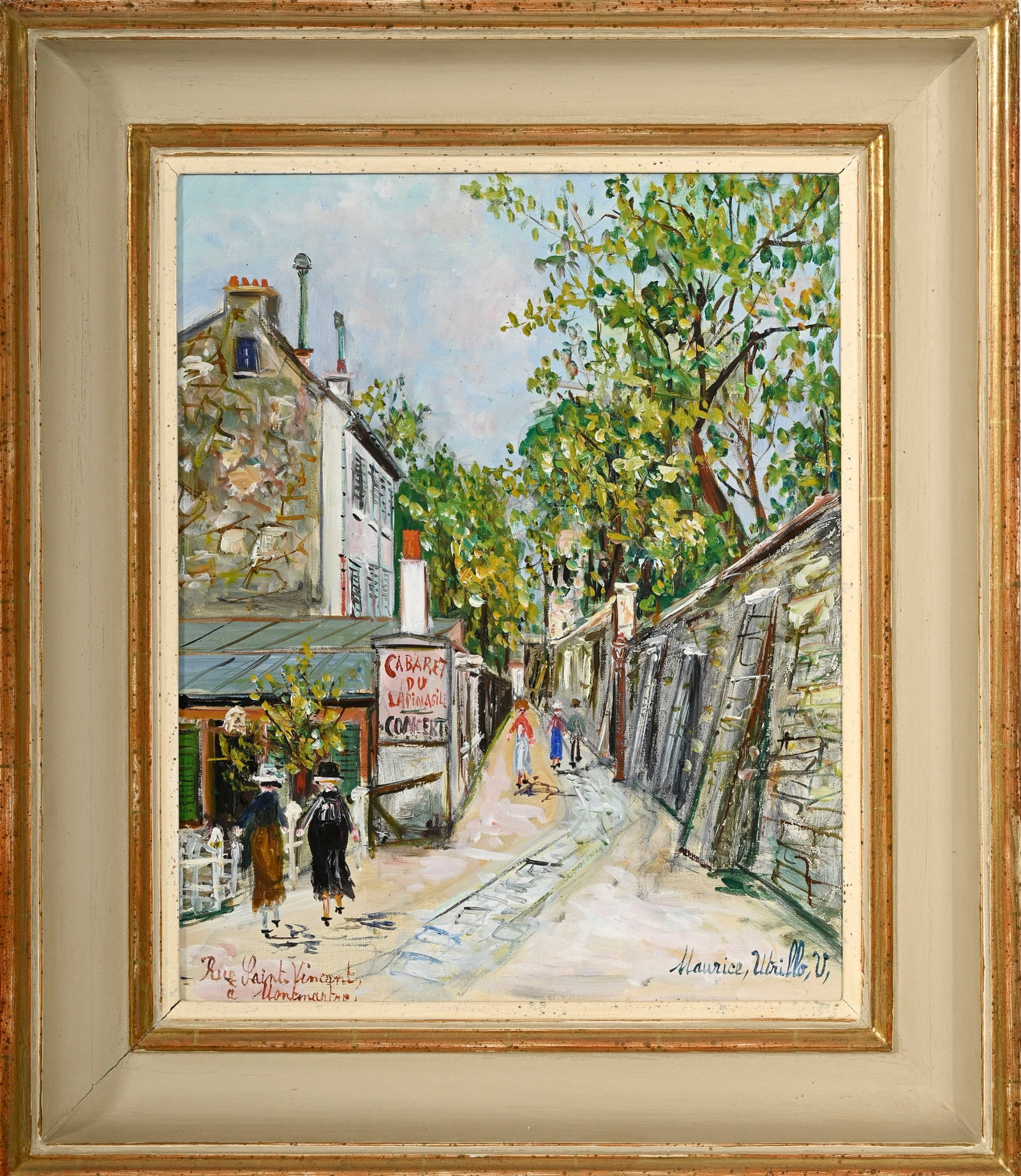Maurice Utrillo (1883-1955), "Lapin Agile, rue Saint-Vincent à Montmartre", vers 1925, huile su - 2