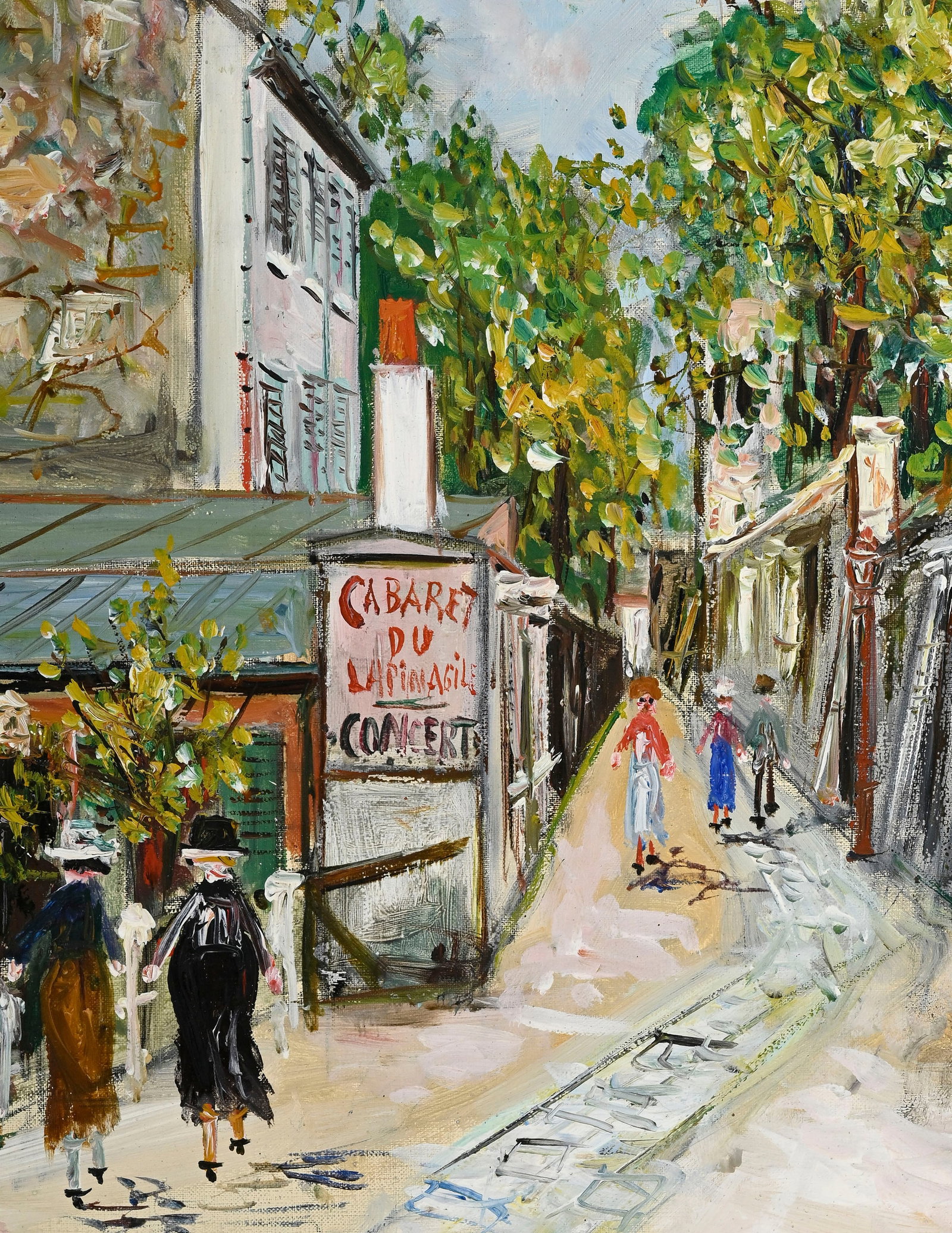 Maurice Utrillo (1883-1955), "Lapin Agile, rue Saint-Vincent à Montmartre", vers 1925, huile su - 3