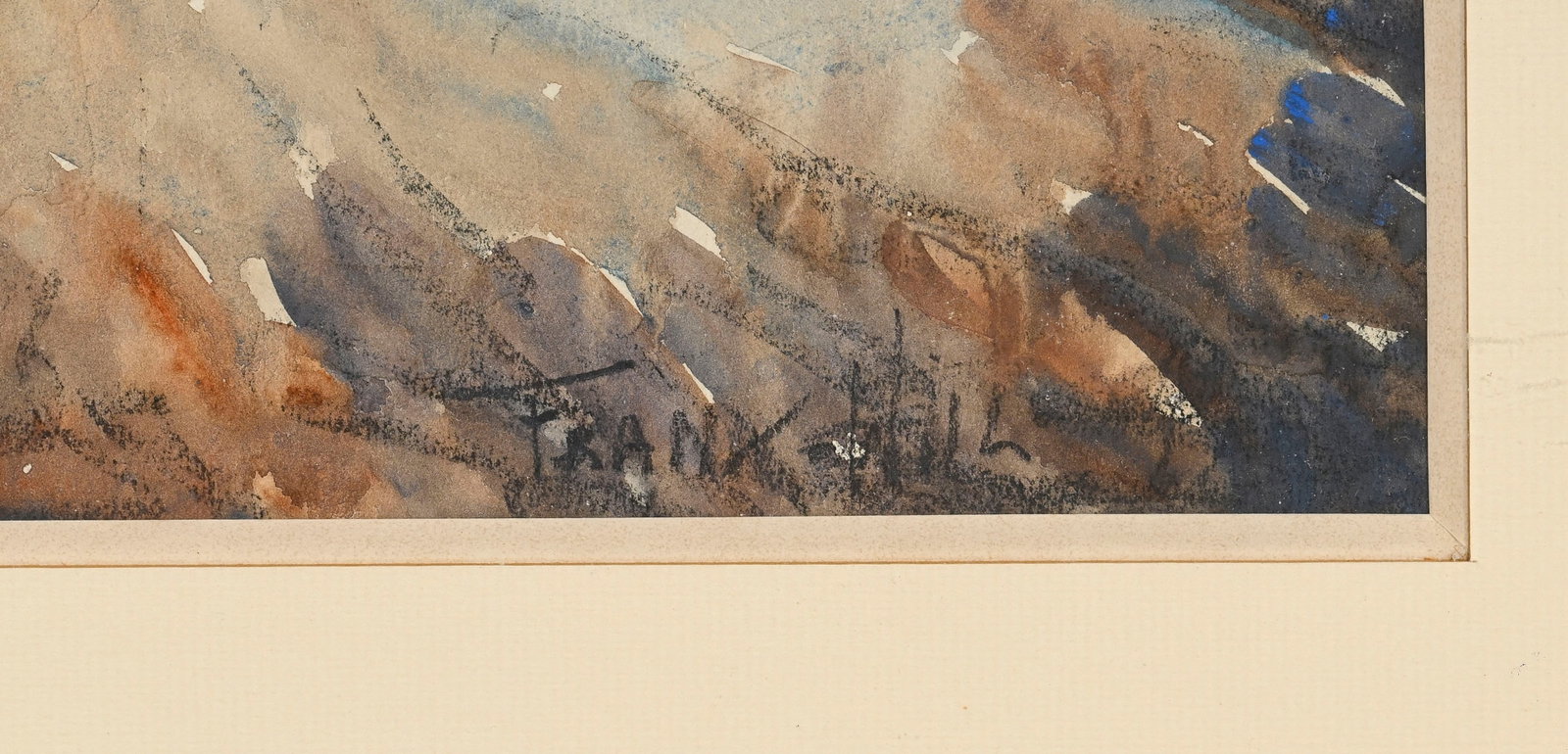 Frank Will (1900-1950), Vue du Sacré-Cœur depuis la place du Tertre, aquarelle et pierre n - 4
