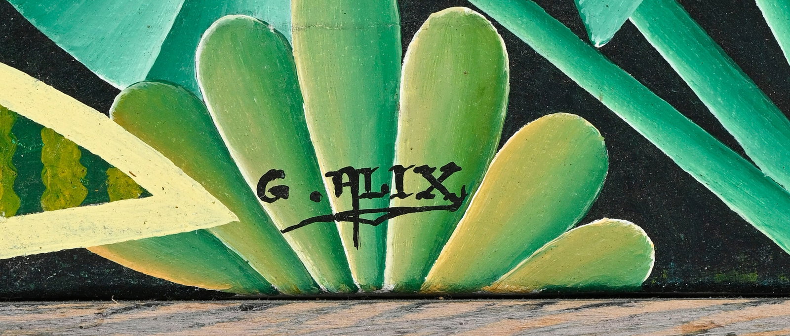 Gabriel Alix (1930-1998), Deux panthères noires, acrylique sur toile, signée, 51x61,5 cm - 4