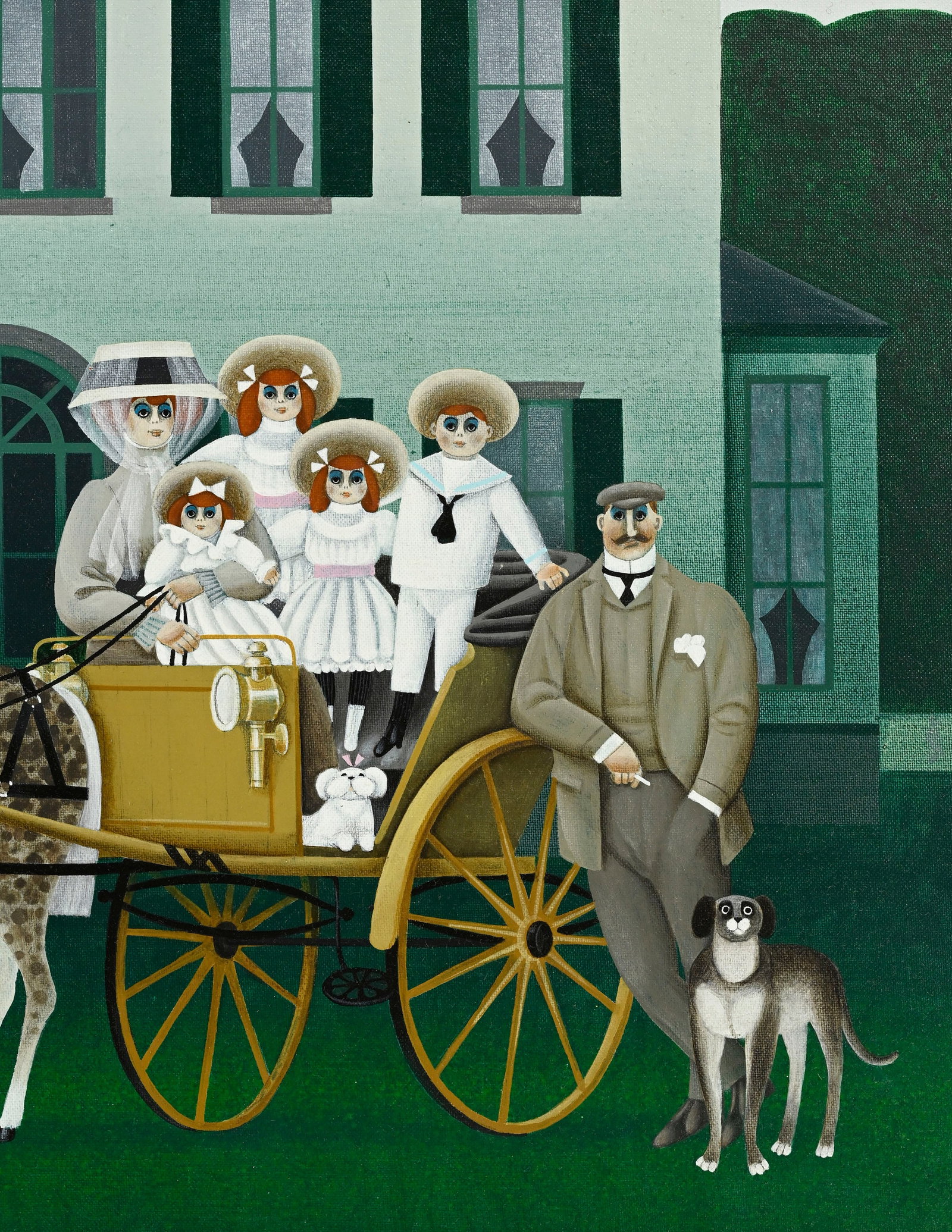 Jan Balet (1913-2009), "Le manoir", acrylique sur toile, signée, contresignée et titré - 3