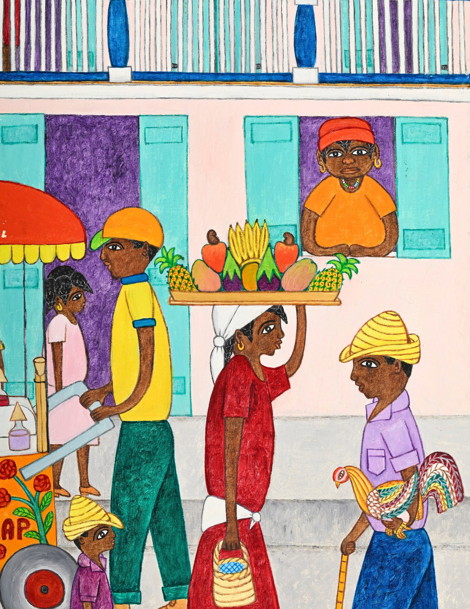 Seymour Etienne Bottex (c.1920/22-2016), Scène de village animée, huile sur toile, sign - 3