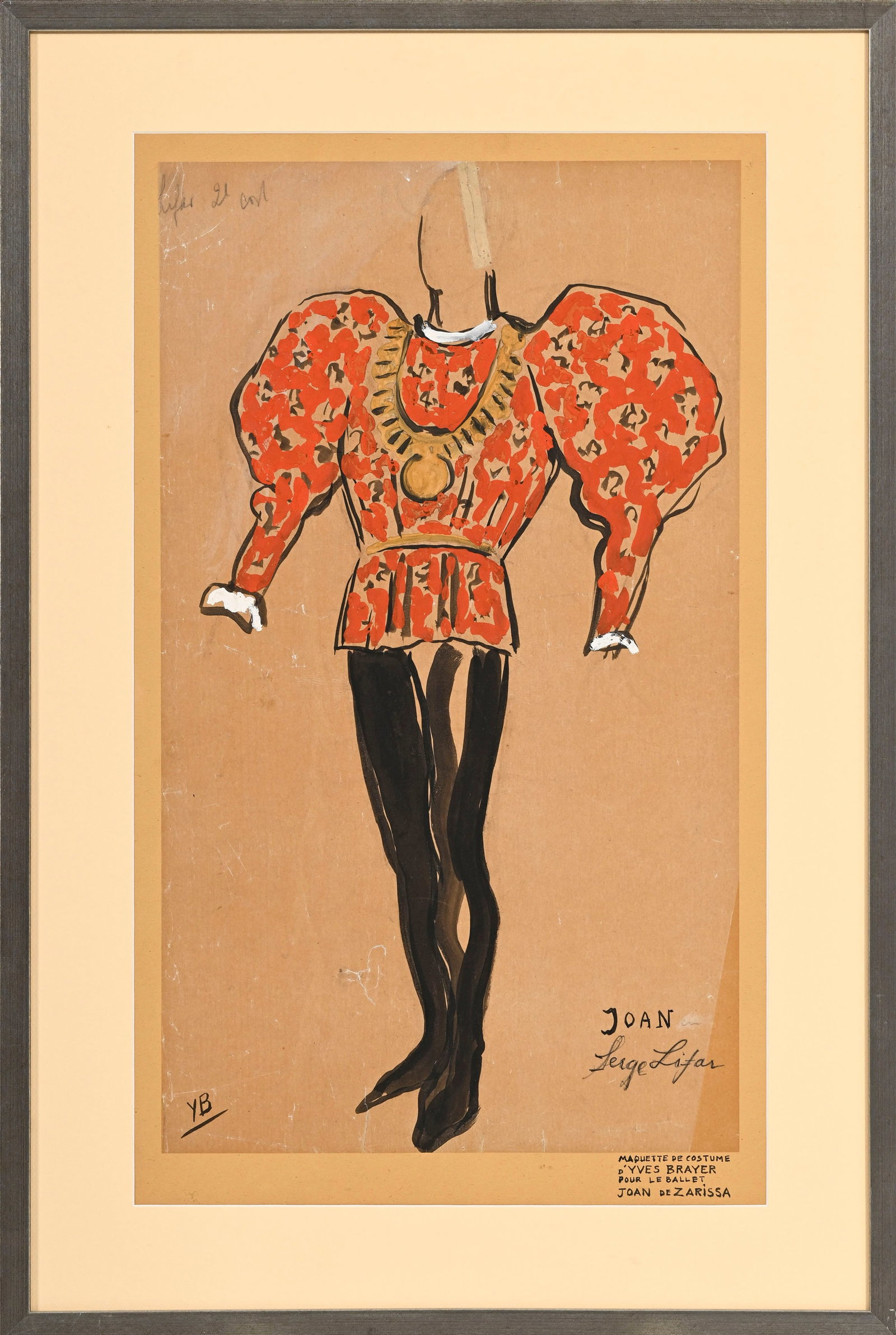 Yves Brayer (1907-1990), Maquettes de costumes pour le ballet Joan Zarissa, 5 gouaches sur papier ca - 8