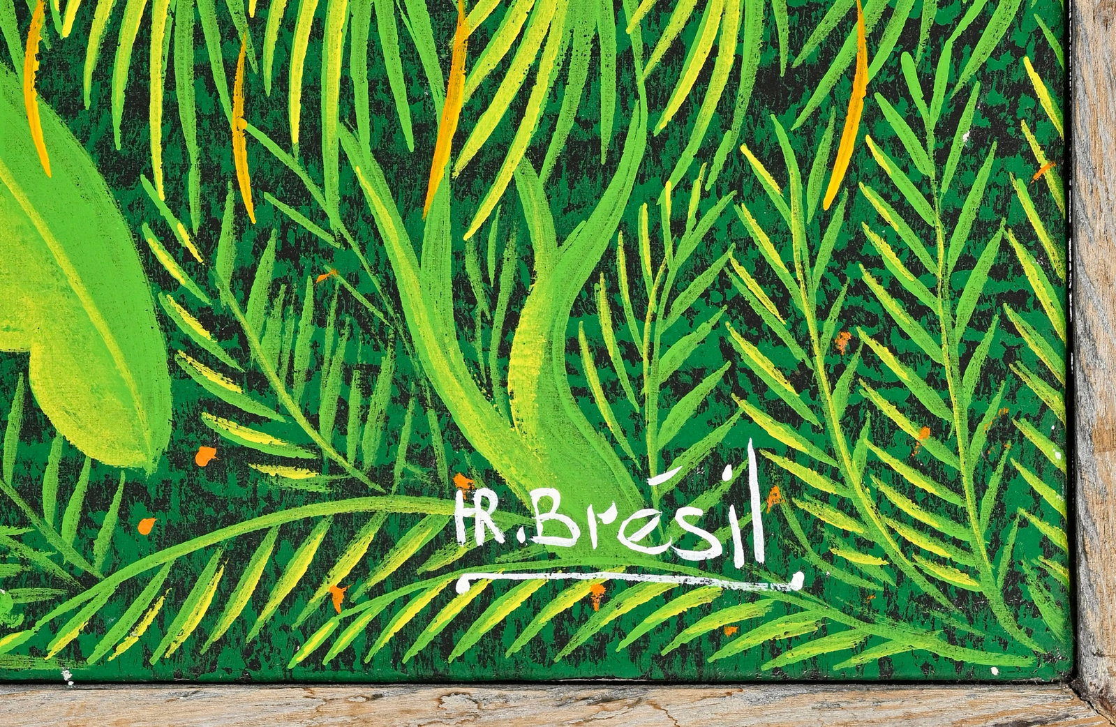 Henri Robert Brésil (1952-1999), Paysage tropical animé, huile sur toile, signée, 179 - 4