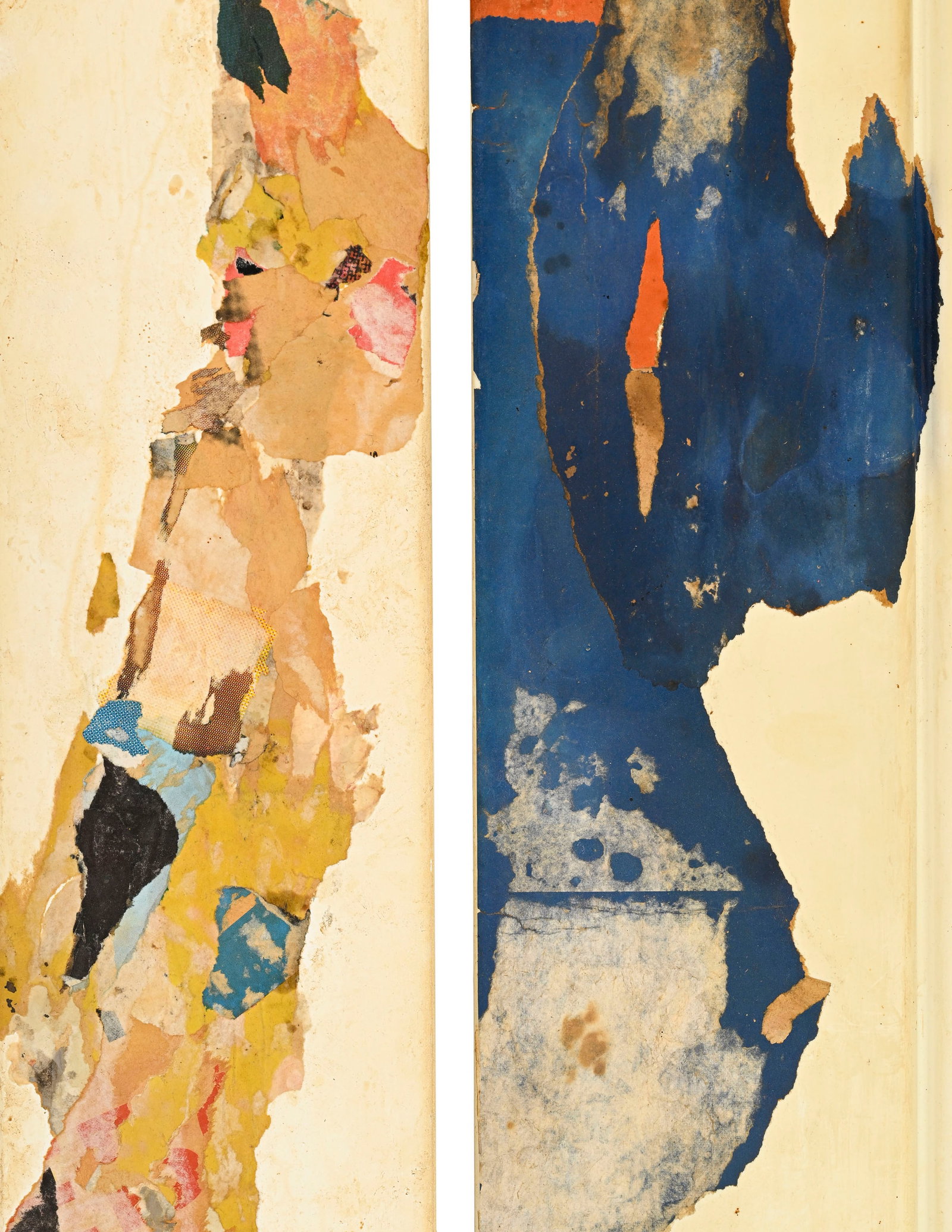 Raymond Hains (1926-2005), Composition, 1976 et 1983, 2 techniques mixtes (affiches lacéré - 2