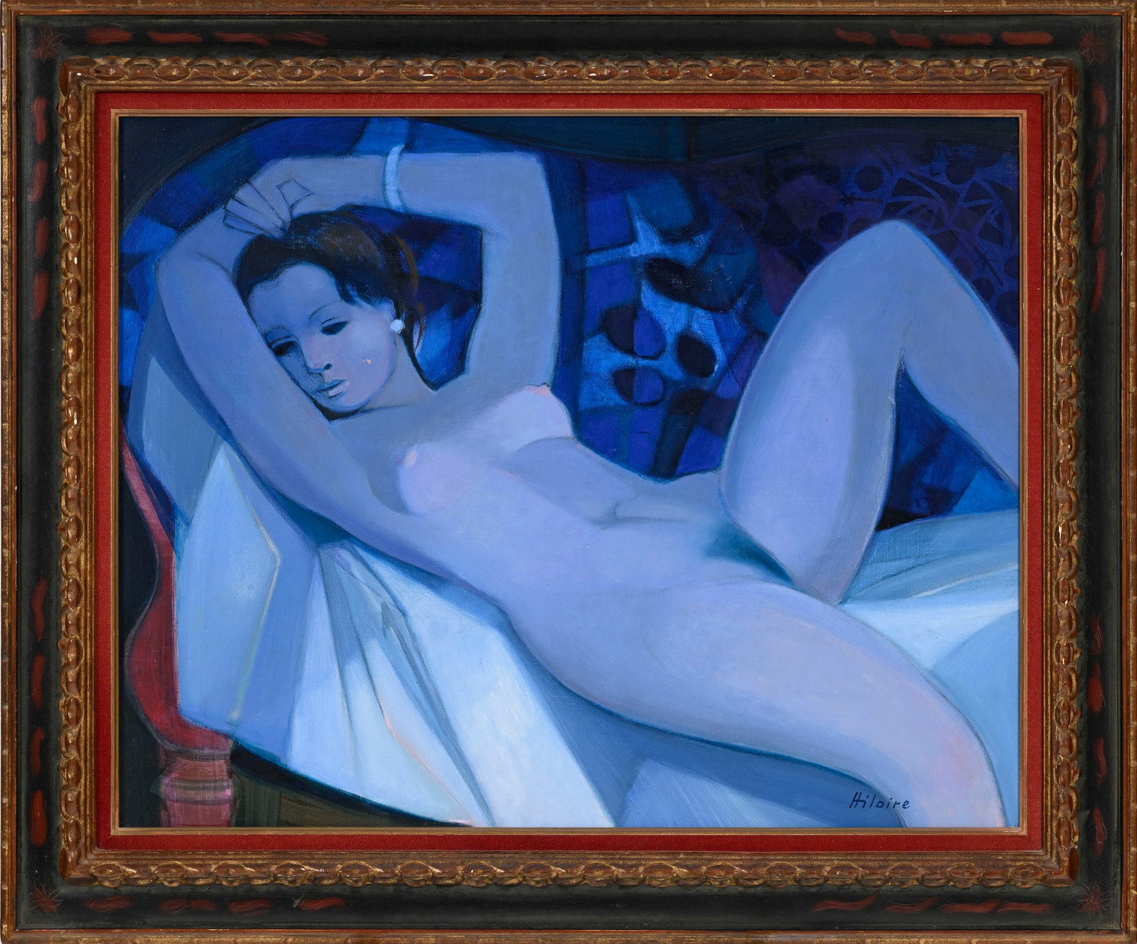 Camille Hilaire (1916-2004), "Le nu bleu", huile sur toile, signée, contresignée et titr&# - 2