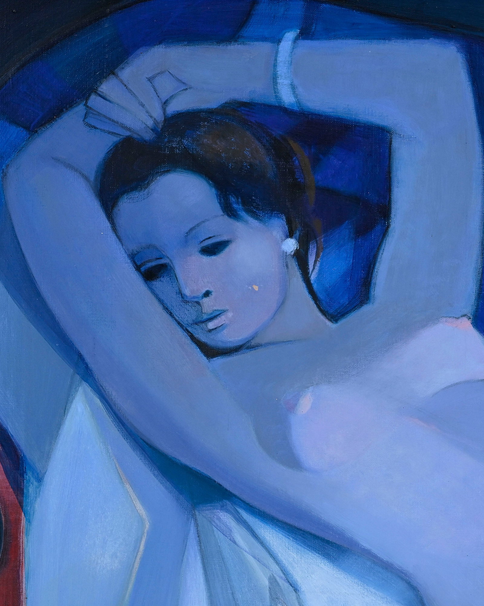 Camille Hilaire (1916-2004), "Le nu bleu", huile sur toile, signée, contresignée et titr&# - 3