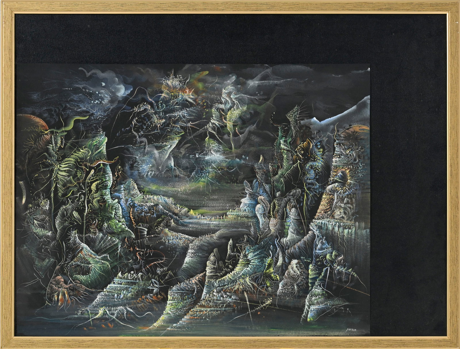 Marc Janson (1930-2022), Composition, gouache sur papier, signée, 50x64,5 cm - 2