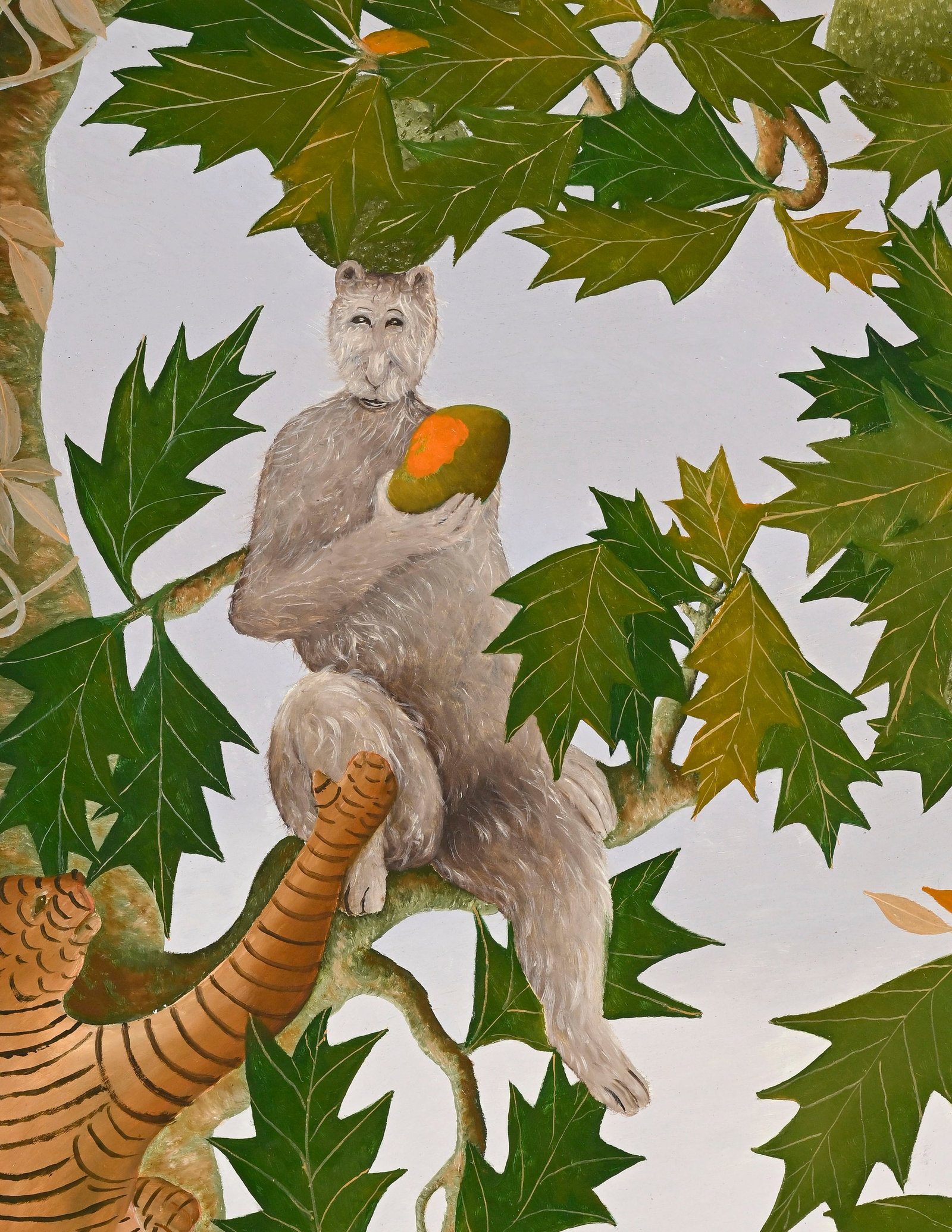 Jasmin Joseph (1924-2005), "Festivité du roi des animaux", 1981, huile sur isorel, signée  - 3
