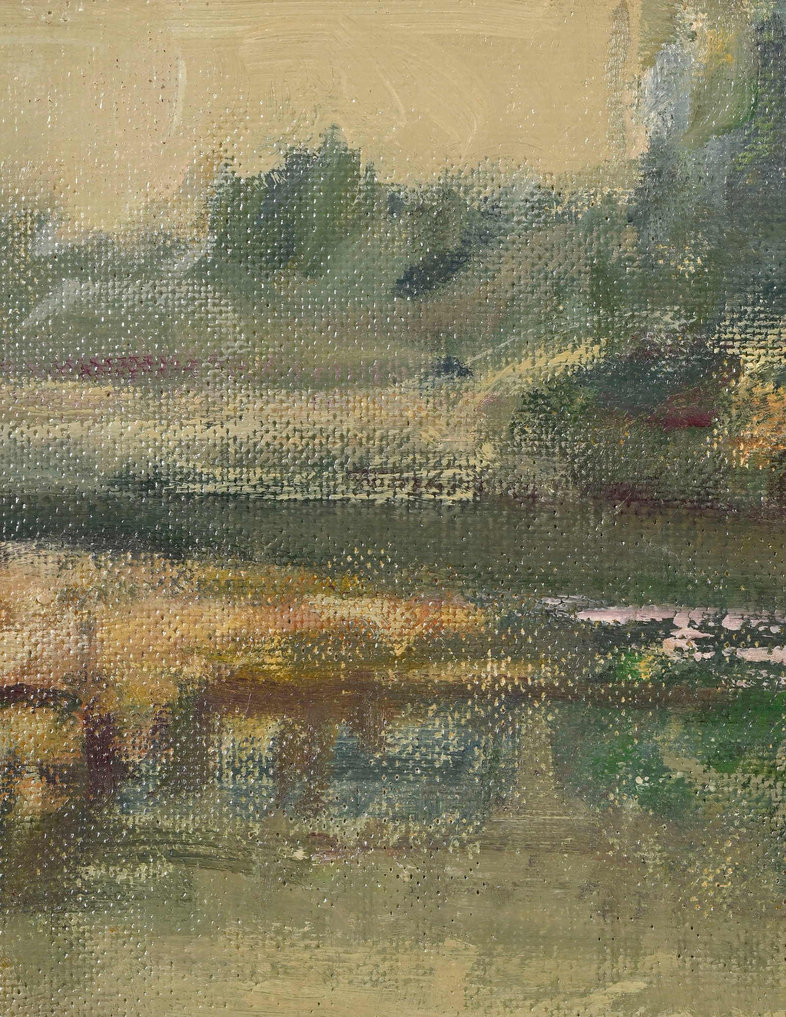 Theodoros Lazaris (1882-1978), Au bord de l'eau, huile sur isorel, signée, 34x56,5 cm - 3