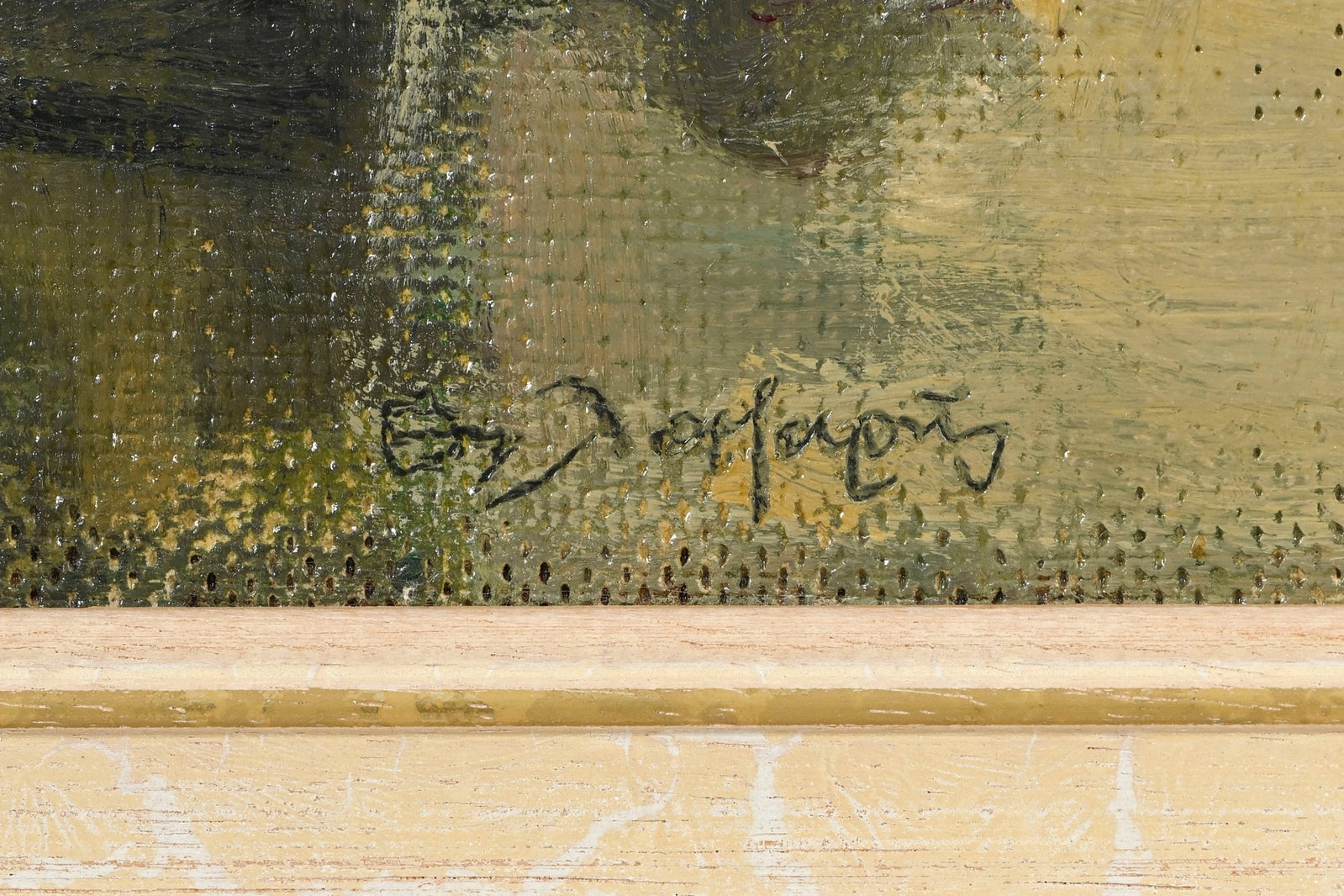 Theodoros Lazaris (1882-1978), Au bord de l'eau, huile sur isorel, signée, 34x56,5 cm - 4