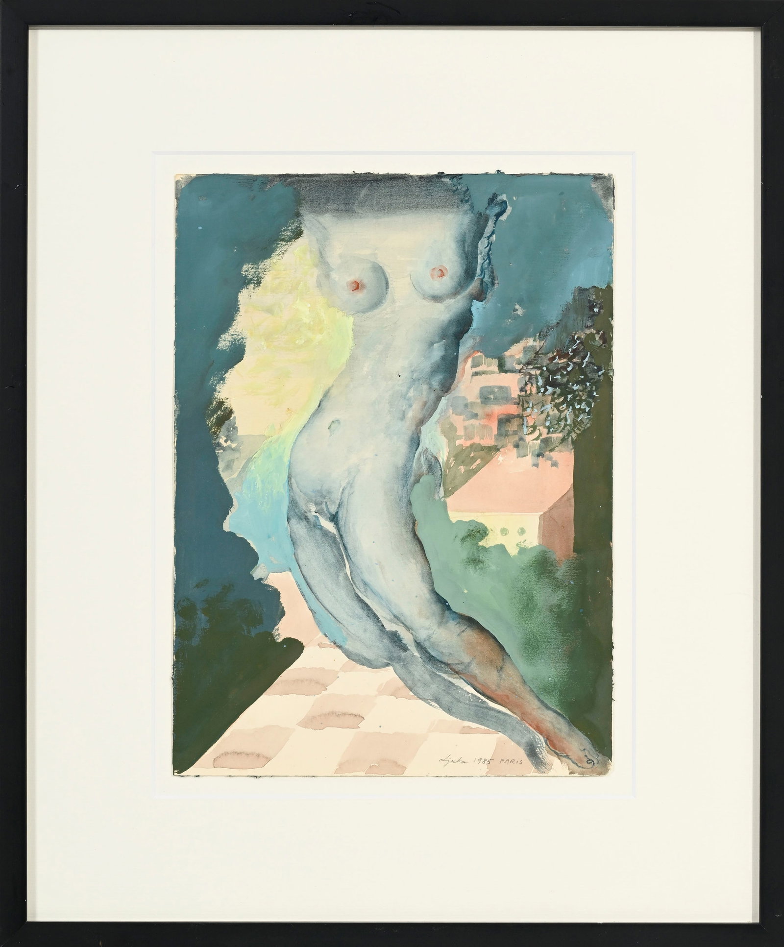 Ljuba (1934-2016), Corps nu féminin, 1985, gouache et aquarelle sur papier, signée, dat - 2