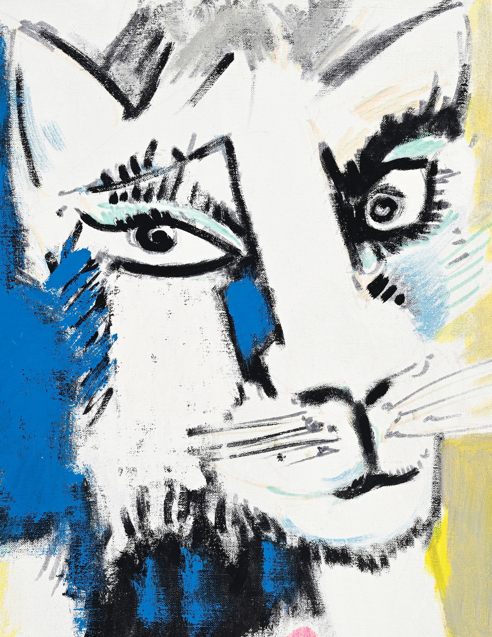 Bernard Lorjou (1908-1986), "Douceur royale", acrylique sur toile, signée, 61,5x50 cm Prov - 3