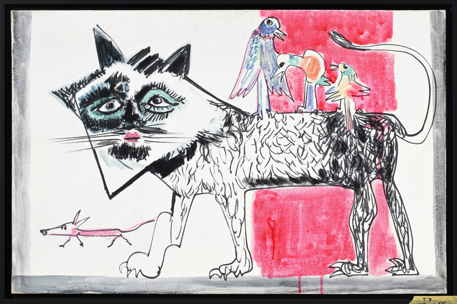 Bernard Lorjou (1908-1986), "Les animaux en paix", acrylique sur toile, 60x91,5 cm Provenance:  - 2