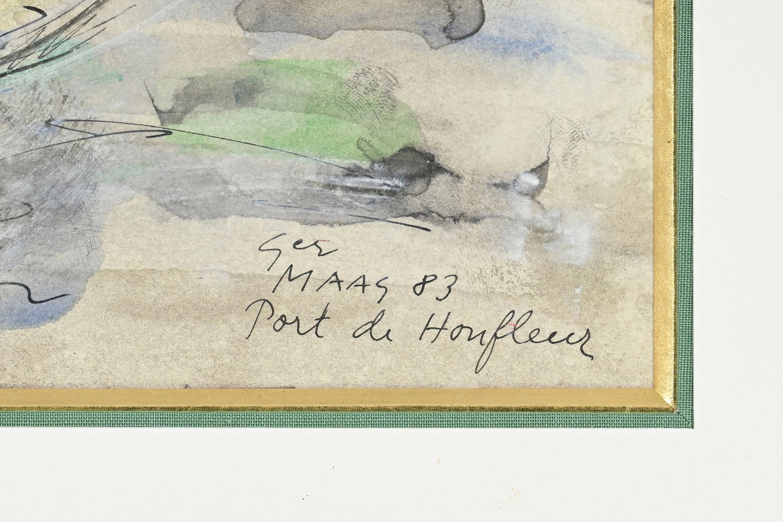 Ger Maas (1931-2020), Vue du port de Honfleur, 1983, aquarelle, encre et gouache sur papier, sign - 4