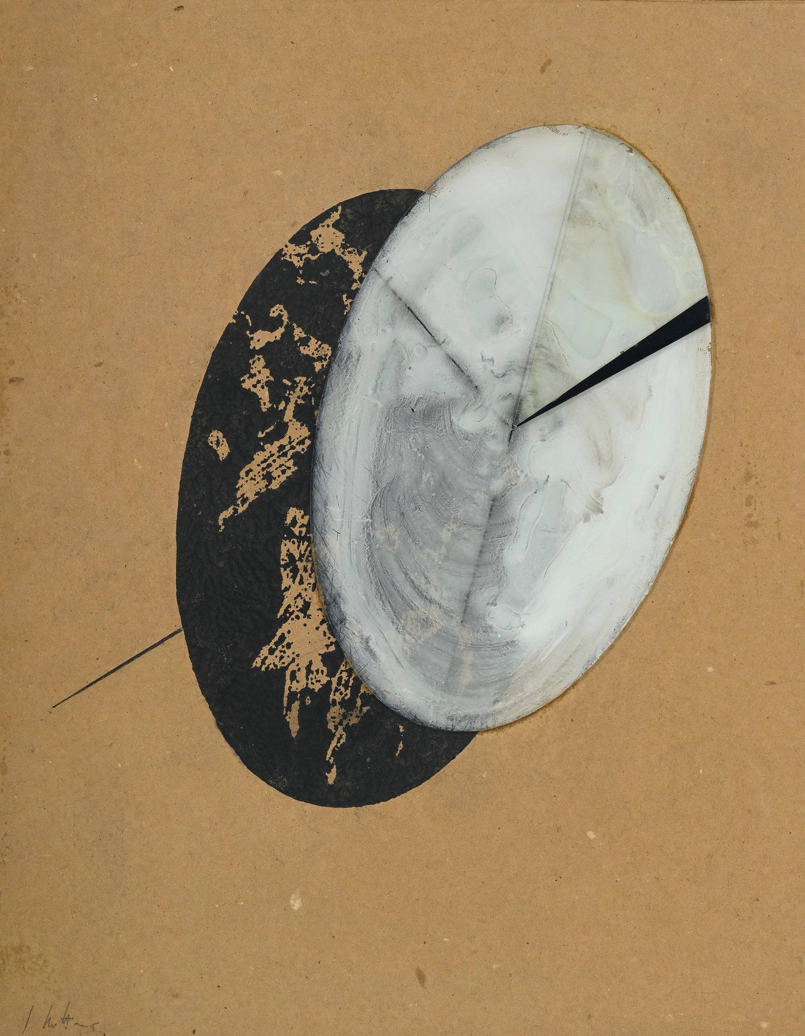 Jakob Mattner (1946), "Nachtsegment", 1985, paire de techniques mixte (dispersion de peinture, verre - 2