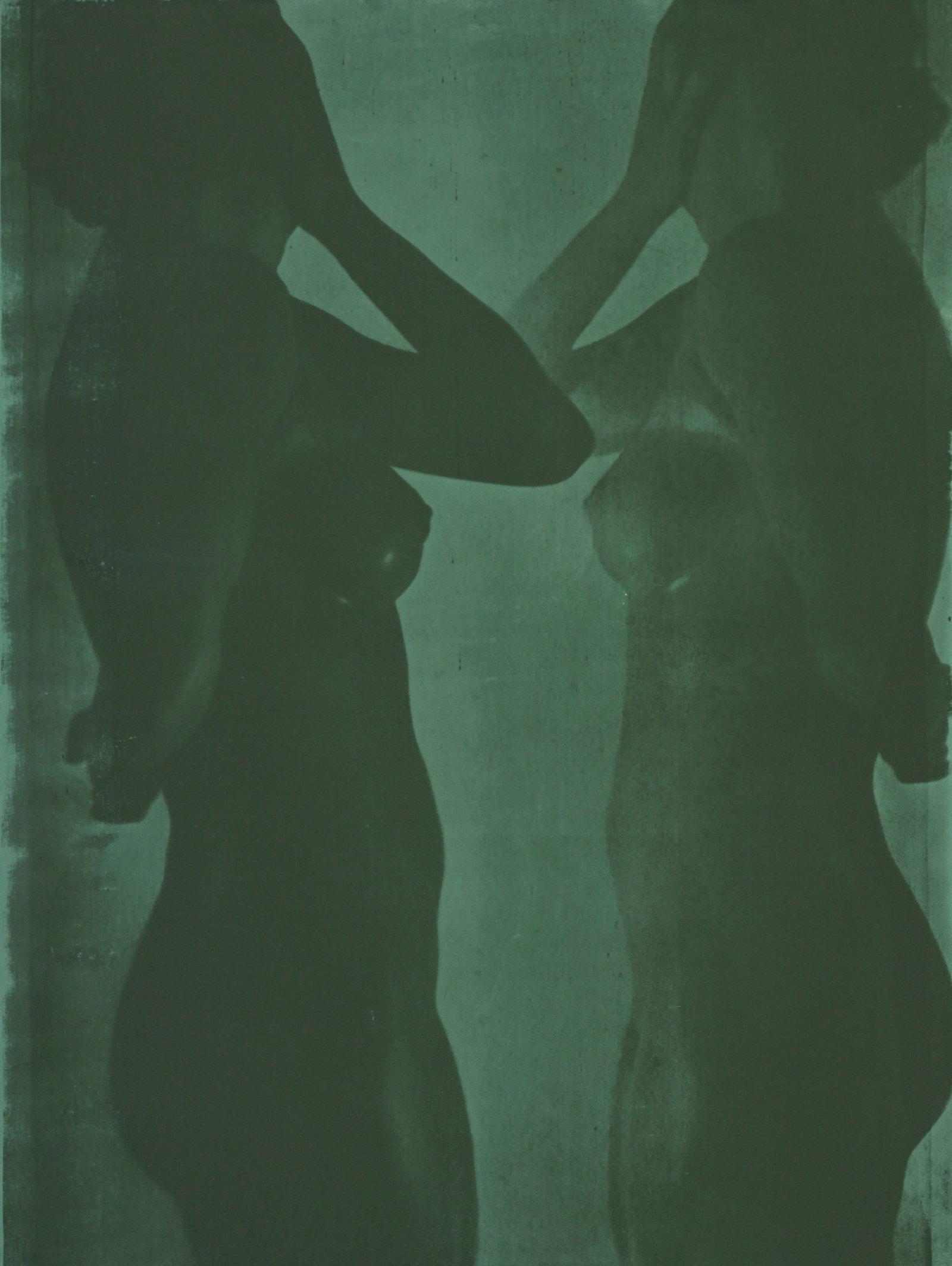Gerhard Merz (1947), Silhouettes de femmes, 1984, pigment et sérigraphie sur toile, signée: Gerhard Merz (1947), Silhouettes de femmes, 1984, pigment et sérigraphie sur toile, signée et datée au verso, 175x133 cm