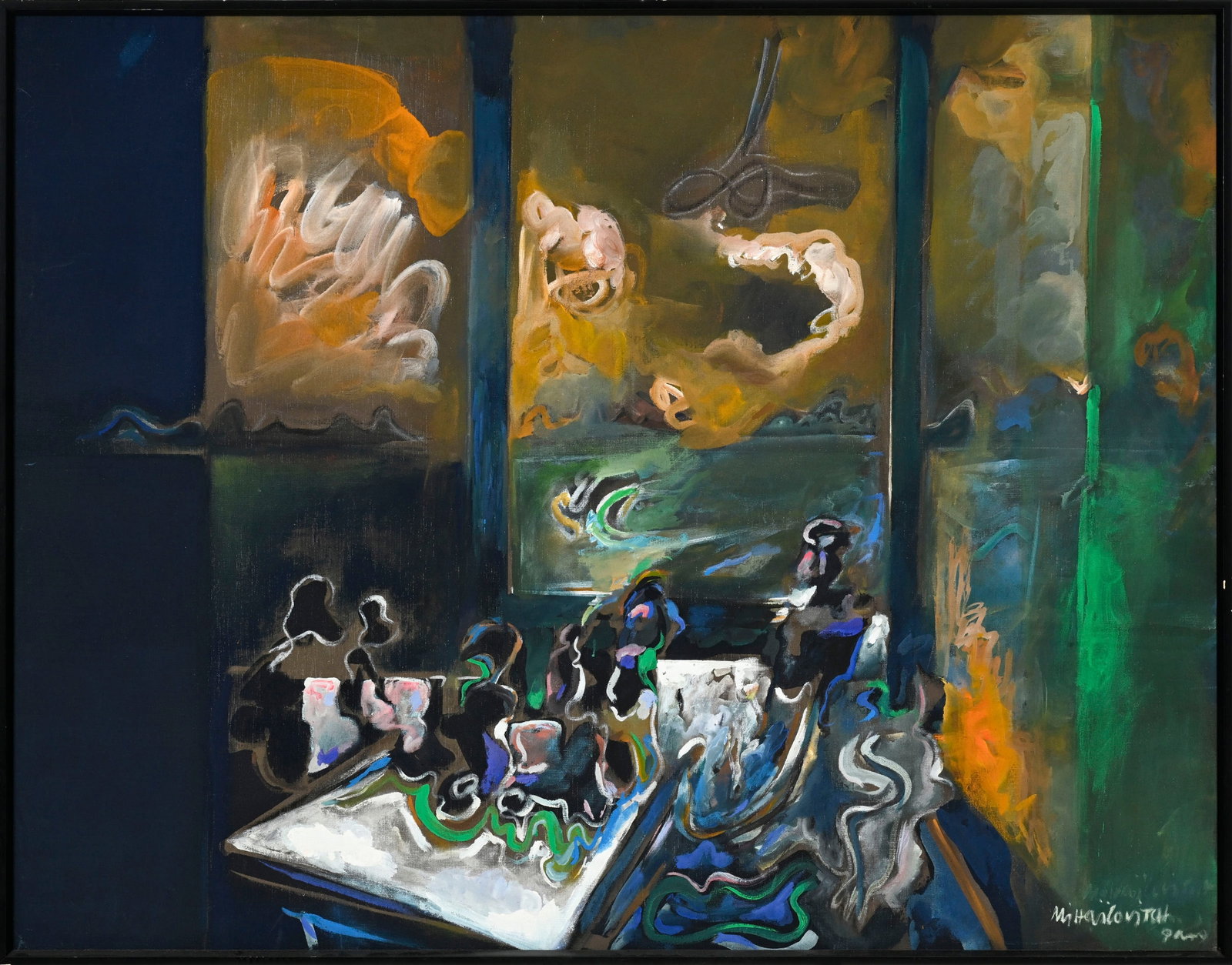 Milorad Bata Mihailovitch (1923-2011), Composition, huile sur toile, signée, 113x145 cm Pr - 2