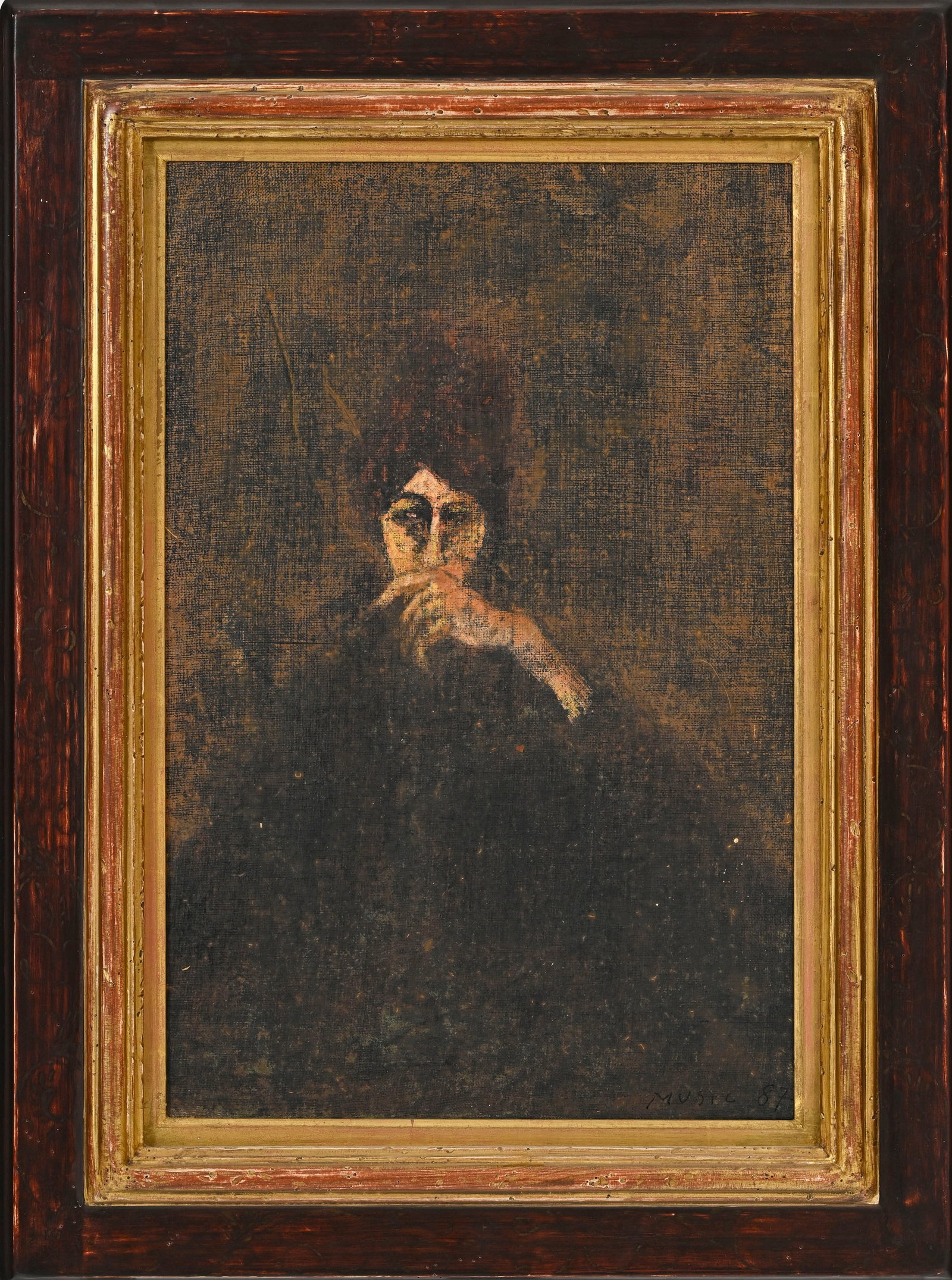 Zoran Antonio Music (1909-2005), "Ida", 1987, technique mixte sur toile, signée et datée,  - 2