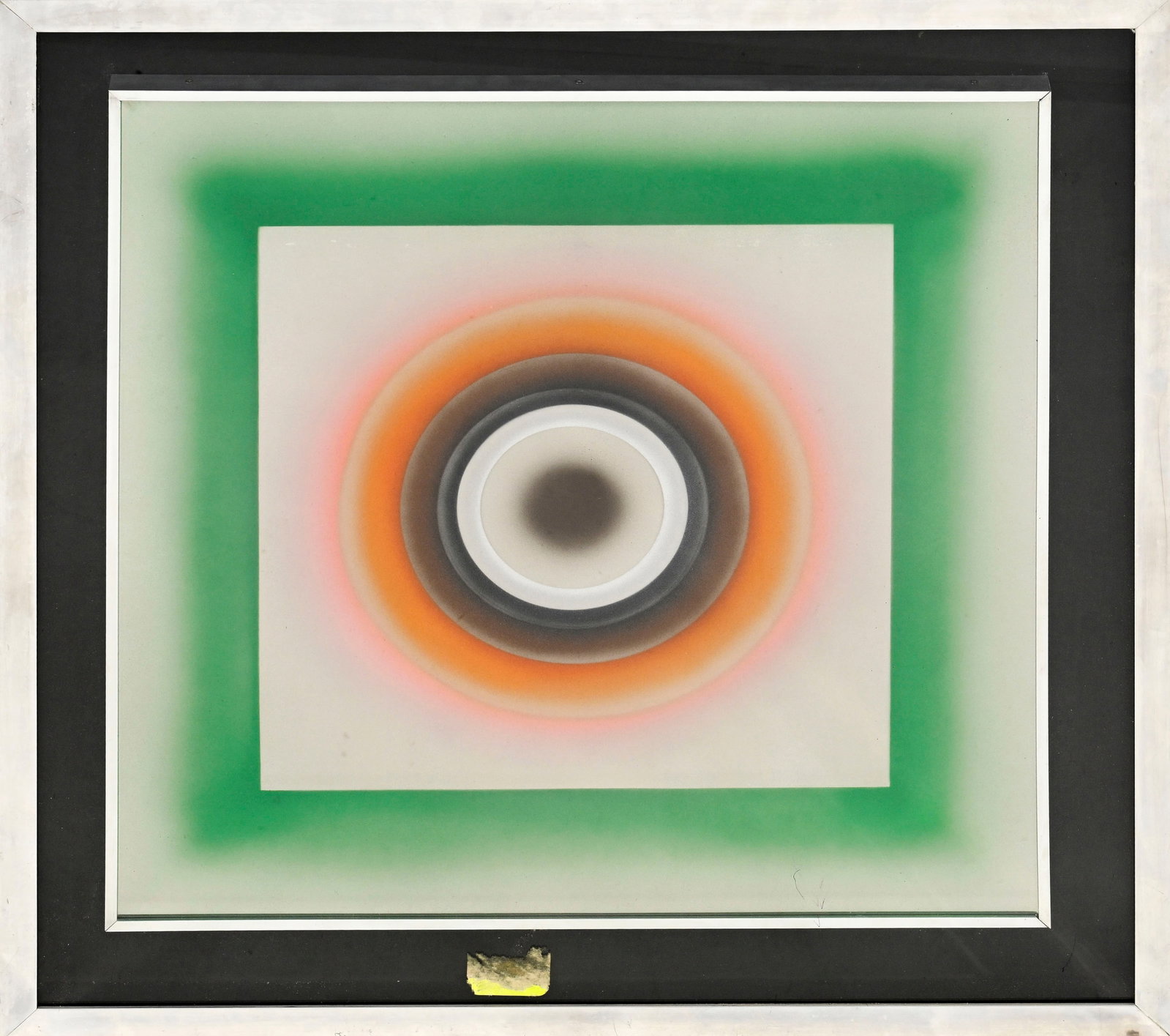Ecole op art, Composition, 1969, peinture aérosol sur métal, signée (illisible) et da - 2