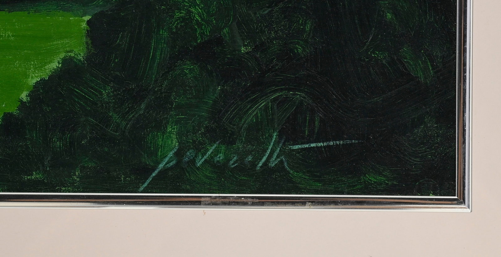 Cesare Peverelli (1922-2000), Levé de lune, huile sur isorel, signée, 49x71 cm - 4