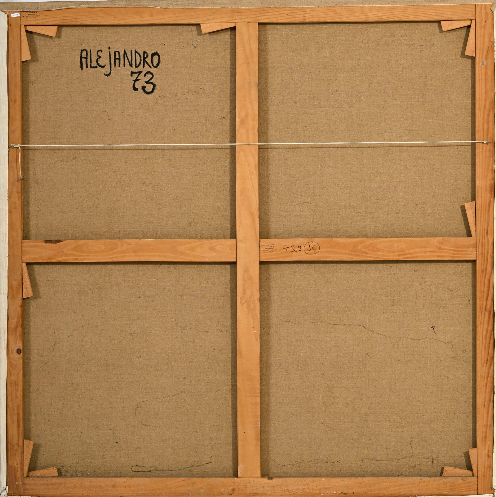Alejandro Ramon (1943), Composition, 1973, huile sur toile, signée et datée au verso, 150x - 3